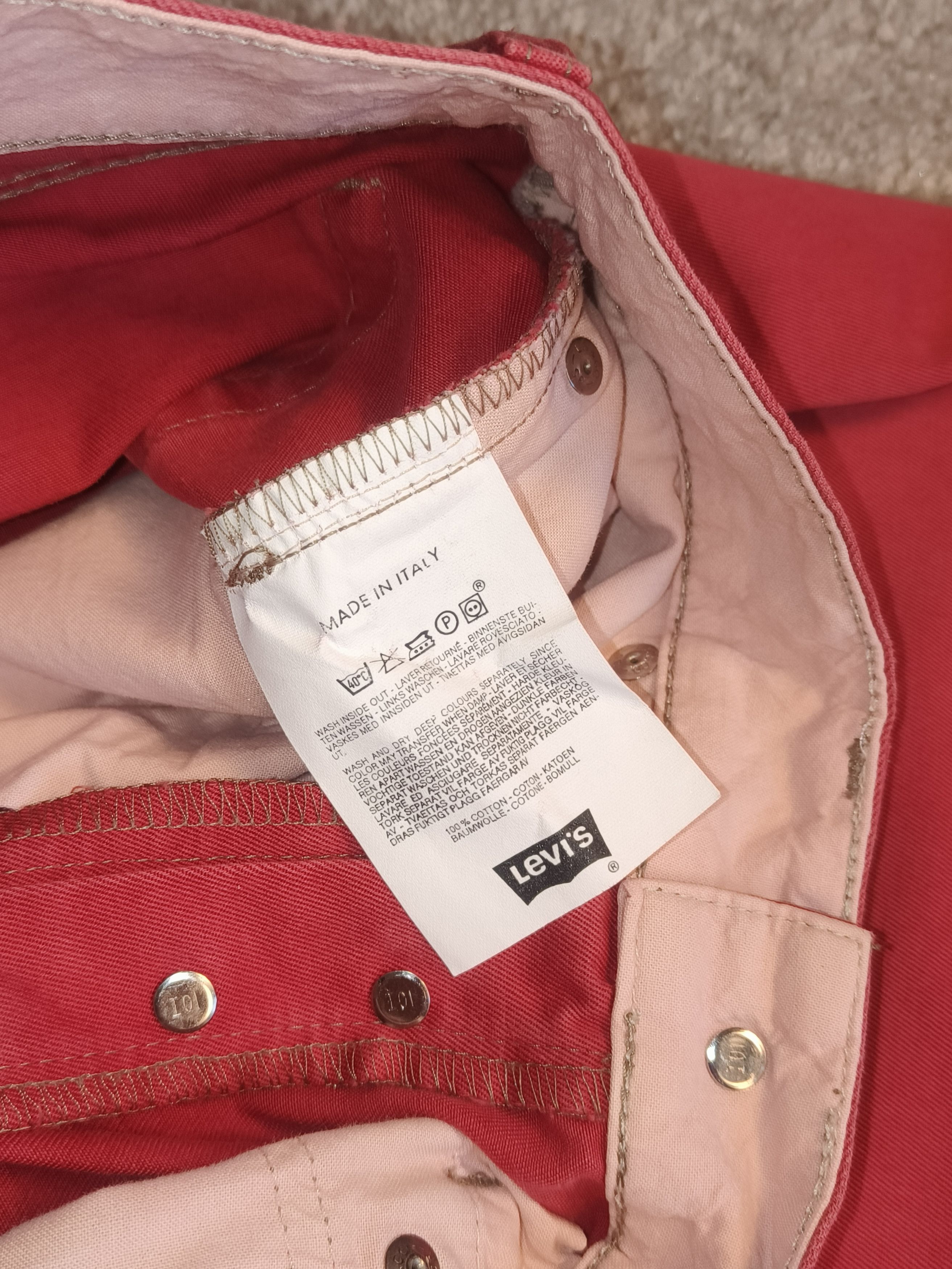 Levi's Vintage Clothing Levi's 501 Red/Coral Early 90s Vintage Black Tab Jeans Size 30" / US 8 / IT 44 - 2 Thumbnail