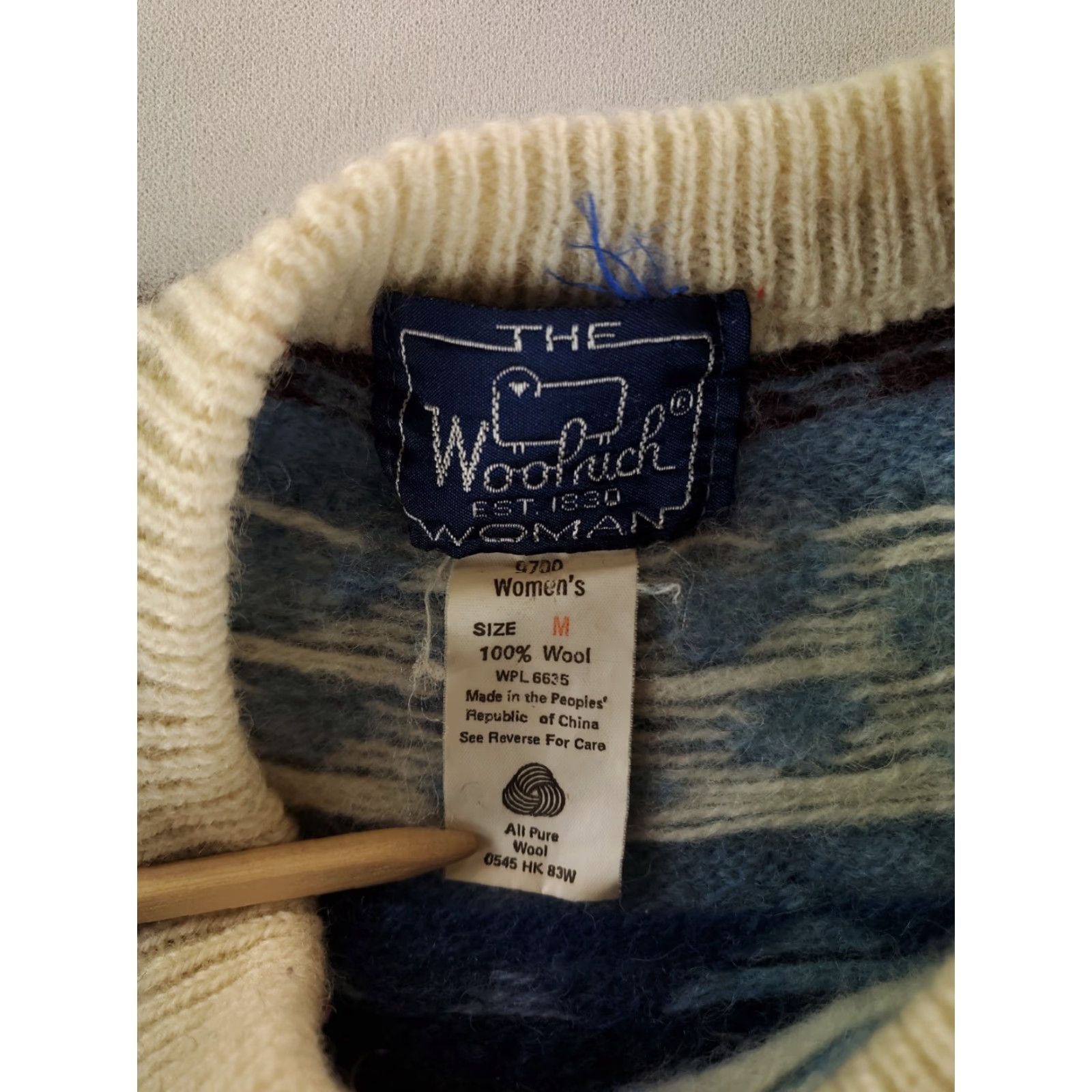 Vintage Woolrich Wool 100% Wool Sweater Cream Ivory Womens M Pullover Pasture Sheep Modern/Classic? Size M / US 6-8 / IT 42-44 - 3 Thumbnail