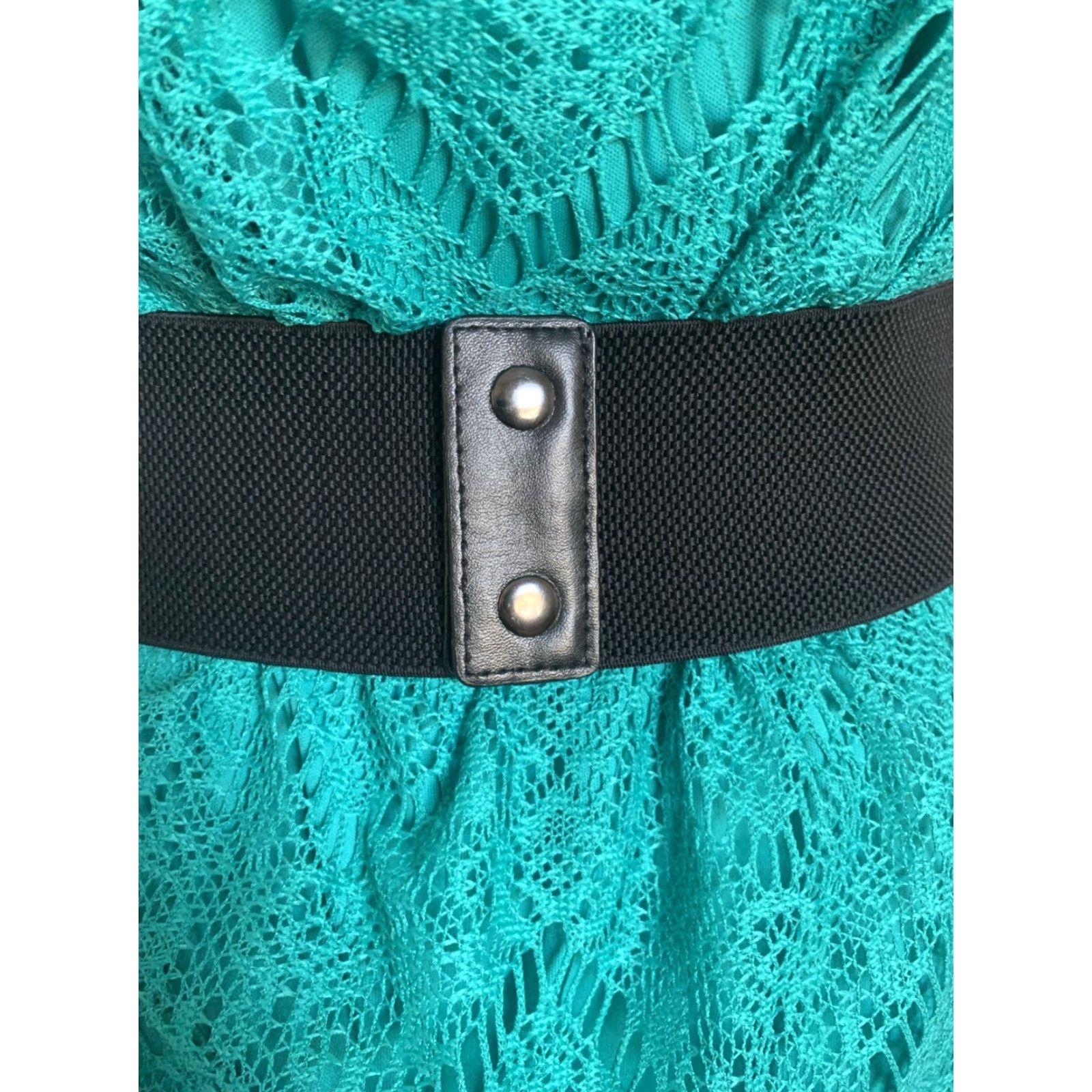 Vintage Maurices Maxi Tank Dress Belted Turquoise Green M Women Sleeveless Round Neck Long NWT Size M / US 6-8 / IT 42-44 - 5 Thumbnail