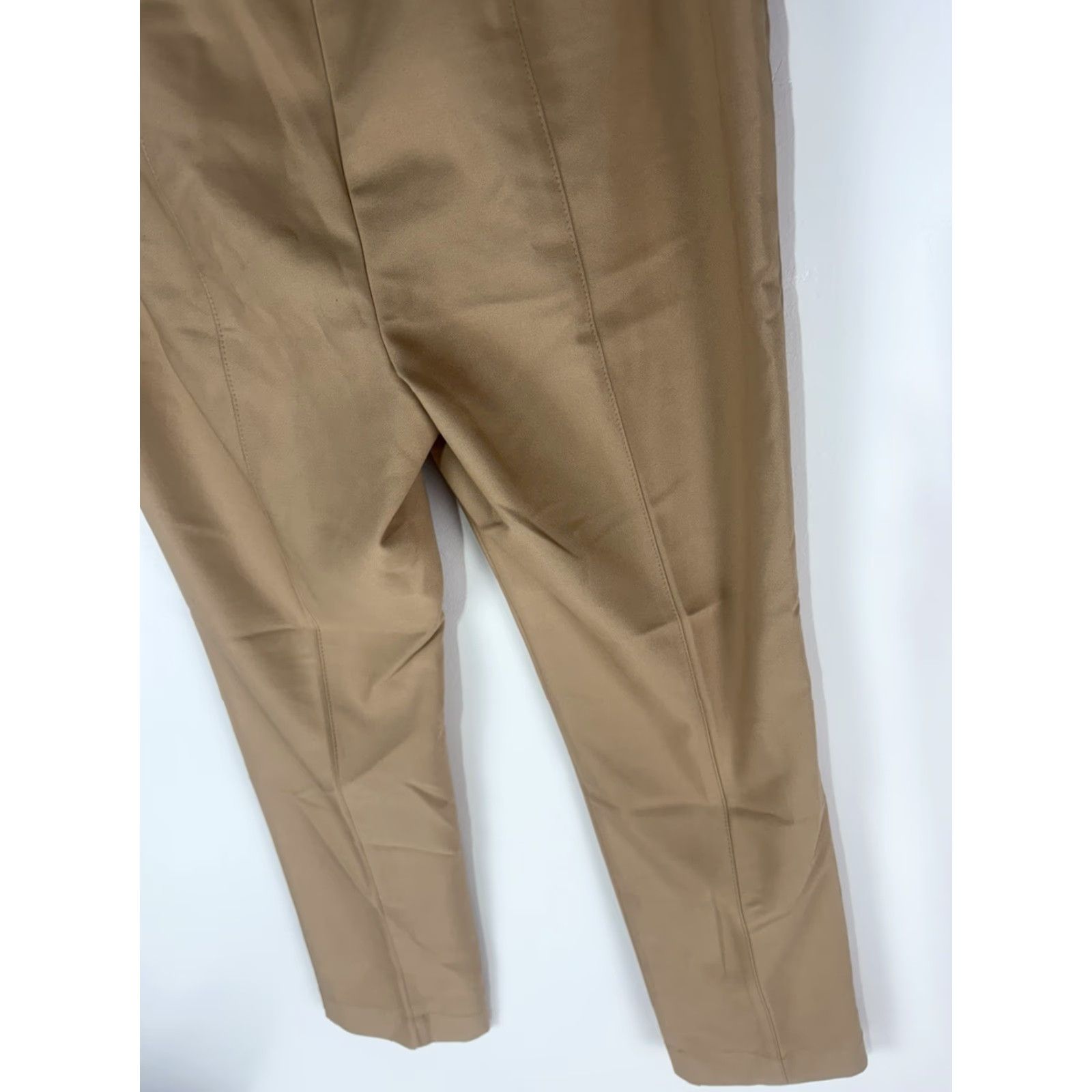 Vintage Chico's Dress Pants Women Size 10 Tan Slimming Stretch Pockets Easy Care Machine Washable Womens Size 32" / US 10 / IT 46 - 7 Thumbnail