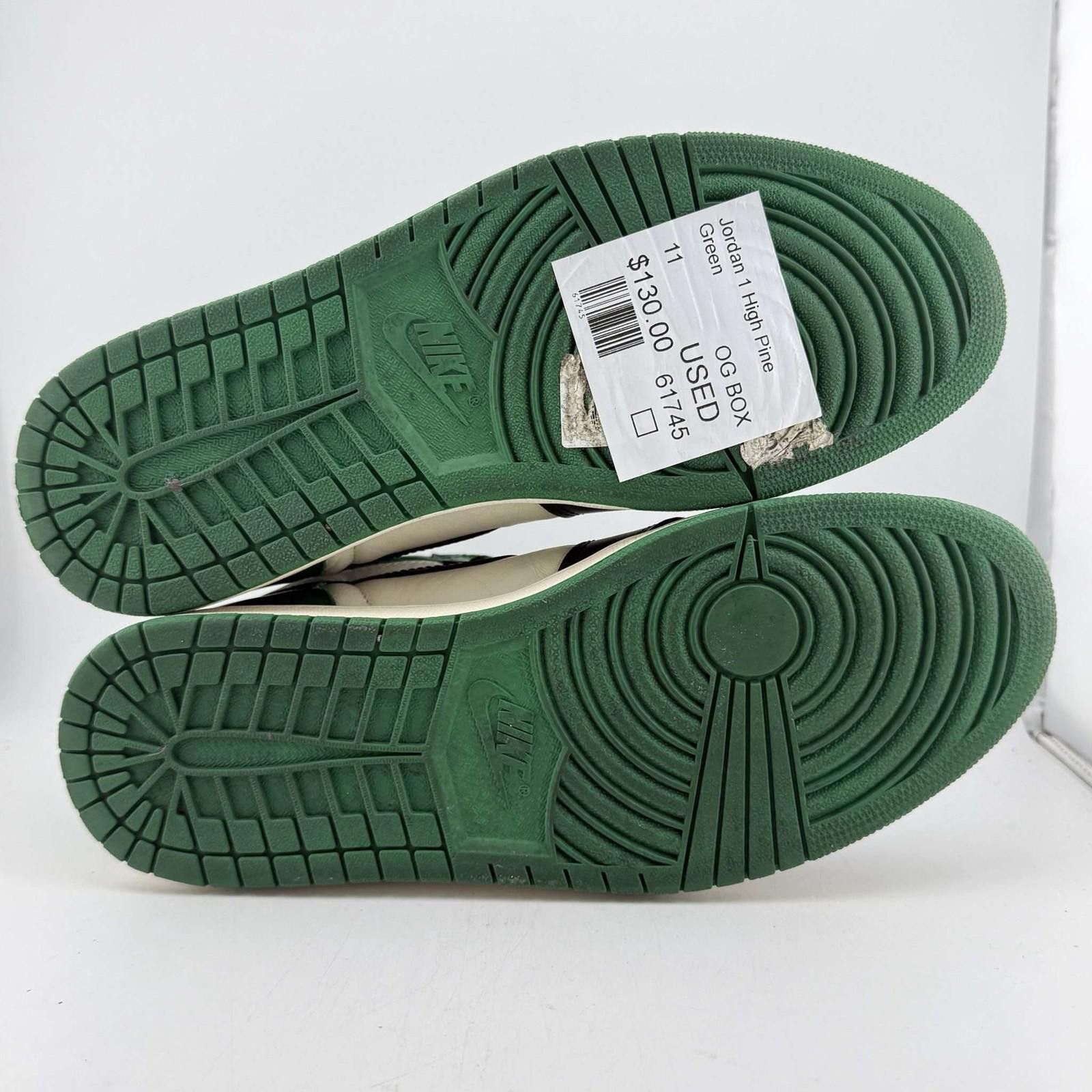Nike Air Jordan 1 High Pine Green US 11 Used with Box 555088-302 Size US 11 / EU 44 - 6 Thumbnail