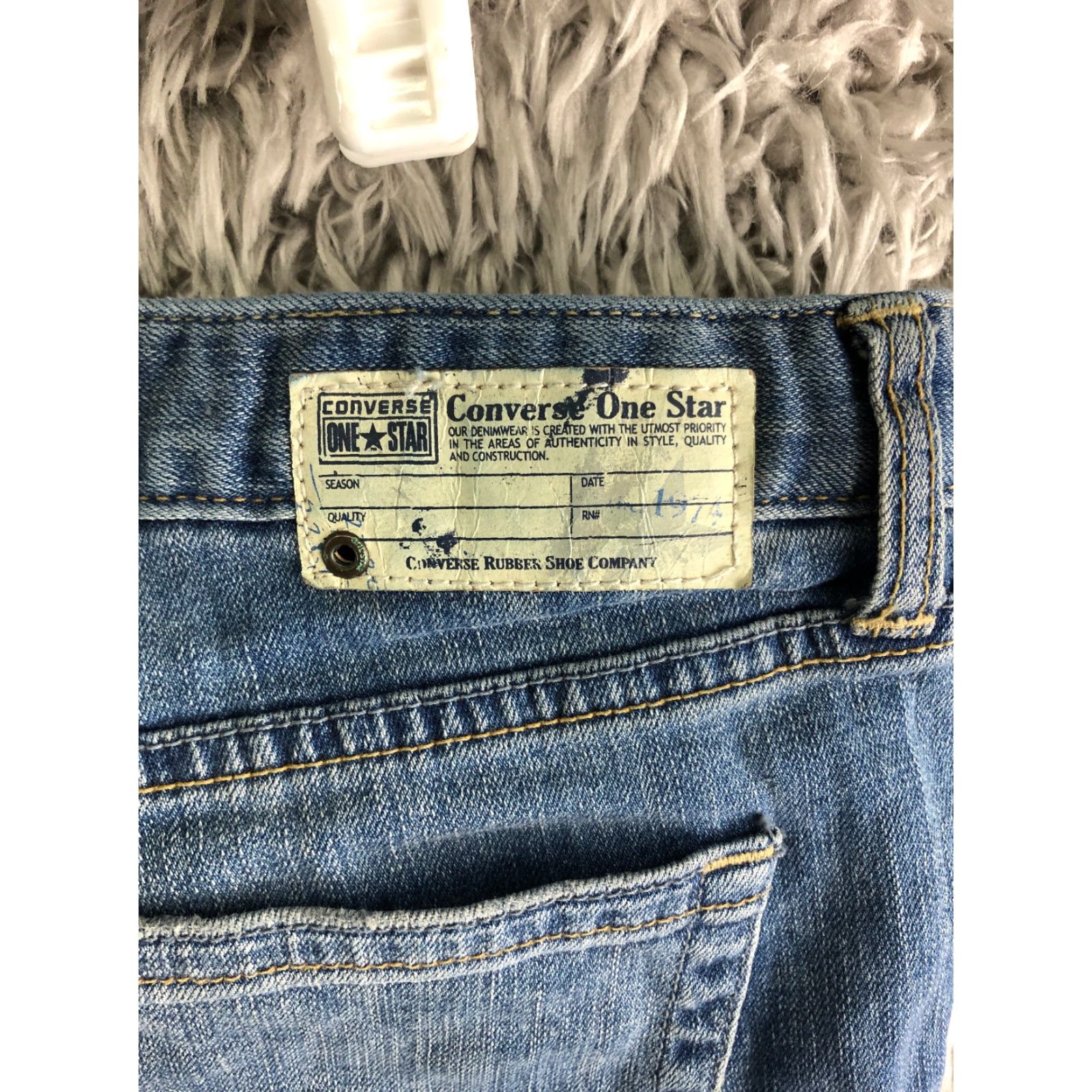 Converse Converse One Star Jeans Size 8 Mid Rise Medium Wash Blue Denim Straight Women's Regular Pants Size 30" / US 8 / IT 44 - 6 Thumbnail