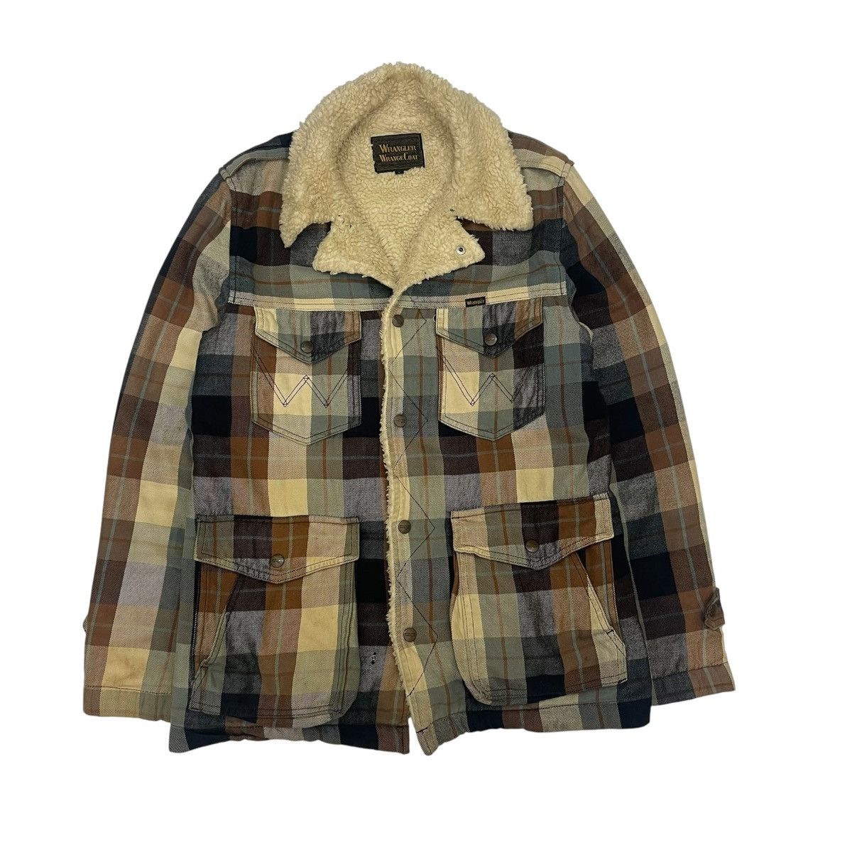 Wrangler Vintage Wrangler Plaids Shearling Button Jacket Size US L / EU 52-54 / 3 - 3 Thumbnail