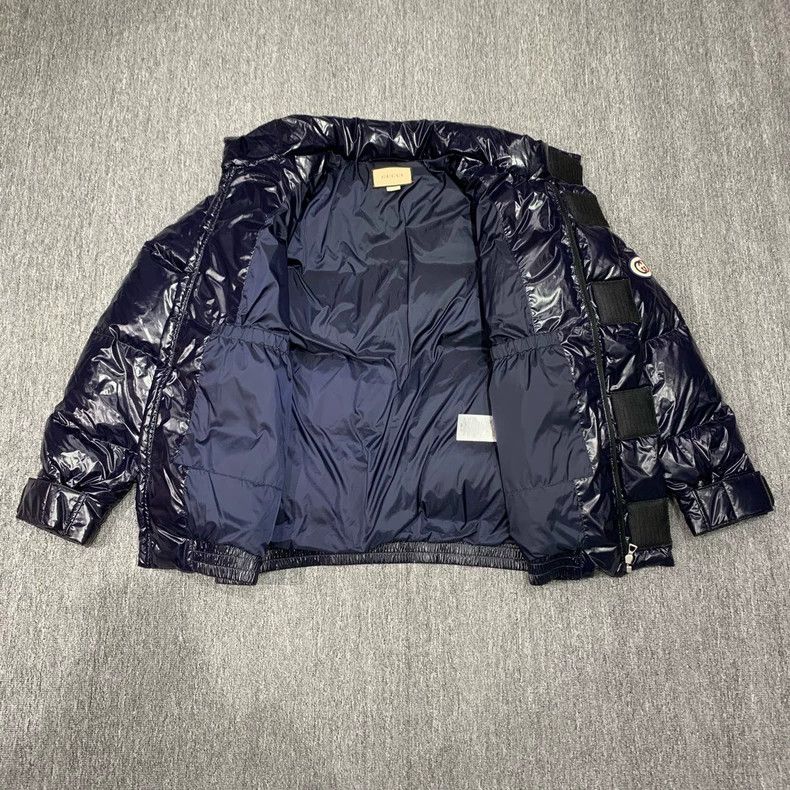 Gucci Gucci Dark blue glossy double G-sleeved down jacket 2501-Ne Size US L / EU 52-54 / 3 - 8 Thumbnail