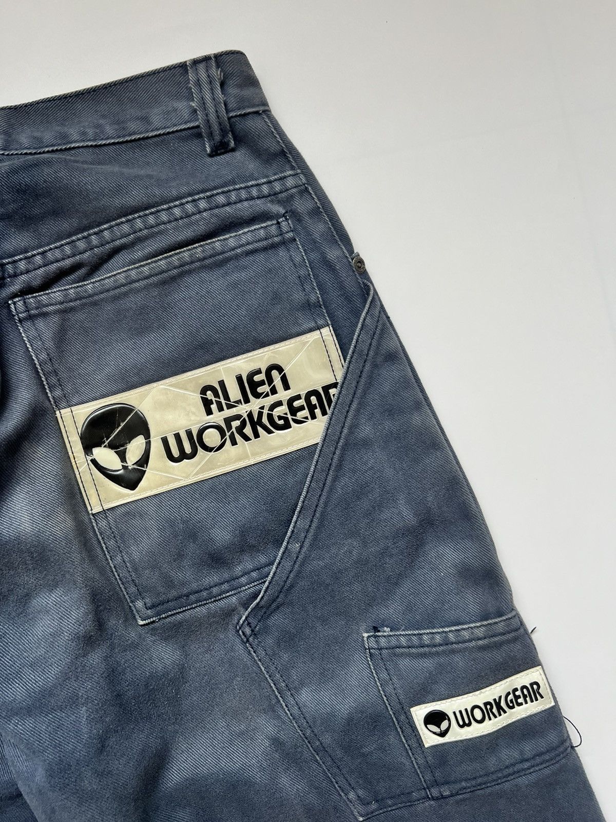 Alien Workshop 1990s Alien Workshop Workgear Reflective Patch Baggy Jeans Size US 27 - 10 Thumbnail