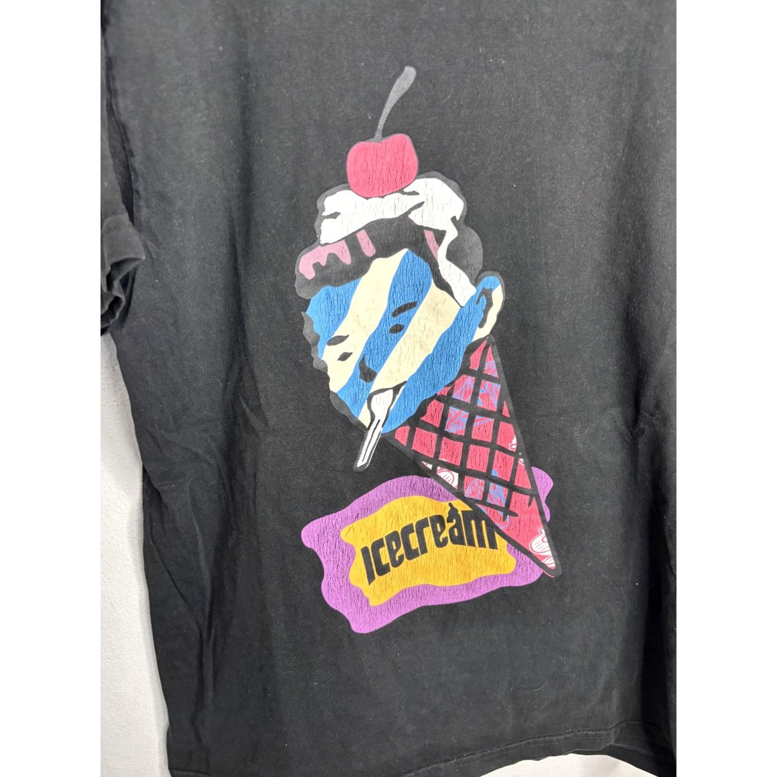 Vintage VINTAGE Icecream Shirt Mens M Black Graphic Cone Cherry Head Tee Skate Streetwear Size US M / EU 48-50 / 2 - 2 Thumbnail