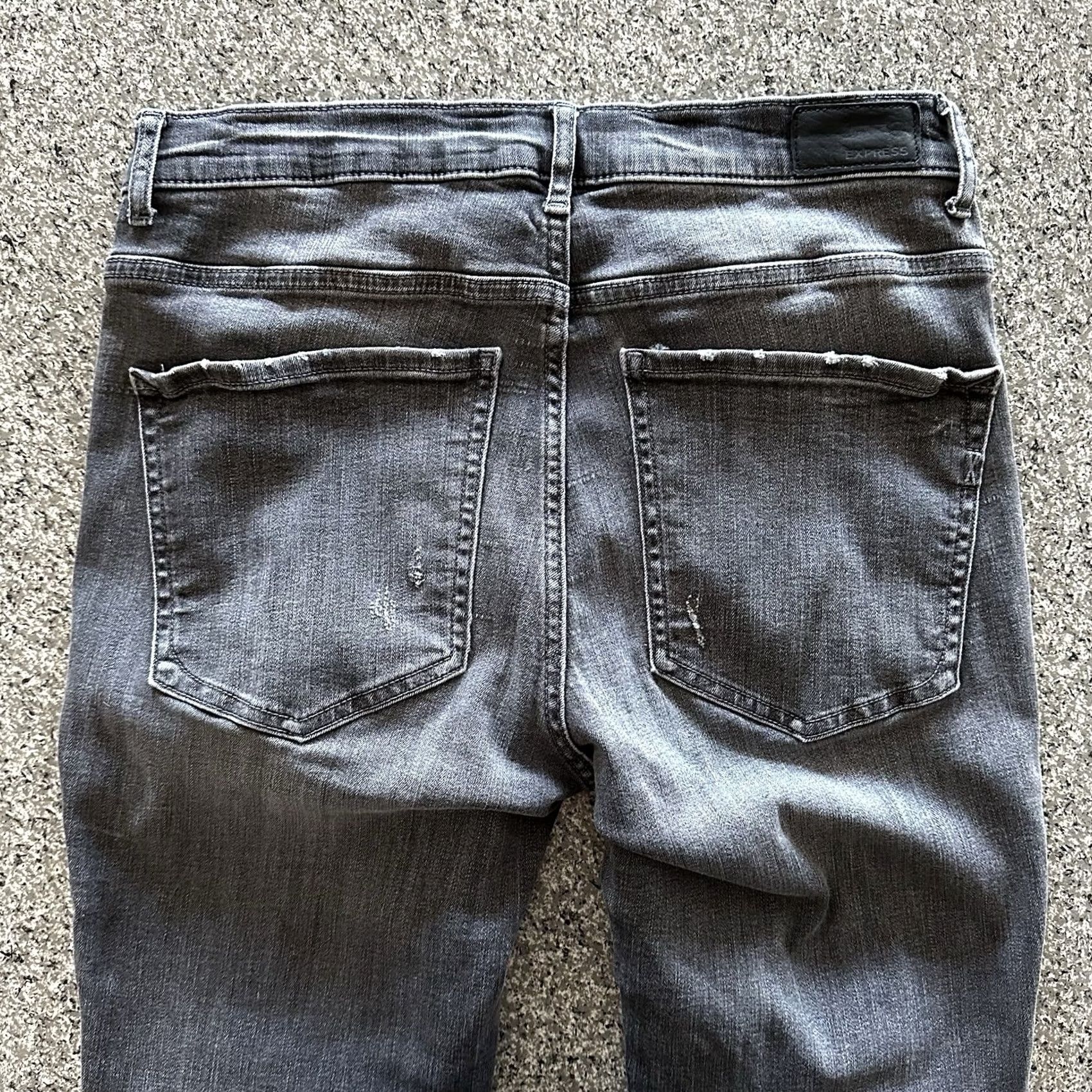 Express Express Womens Jeans 10 High Rise Denim Skinny 30x27 Black 5-Pocket Stretch Size 32" / US 10 / IT 46 - 4 Thumbnail