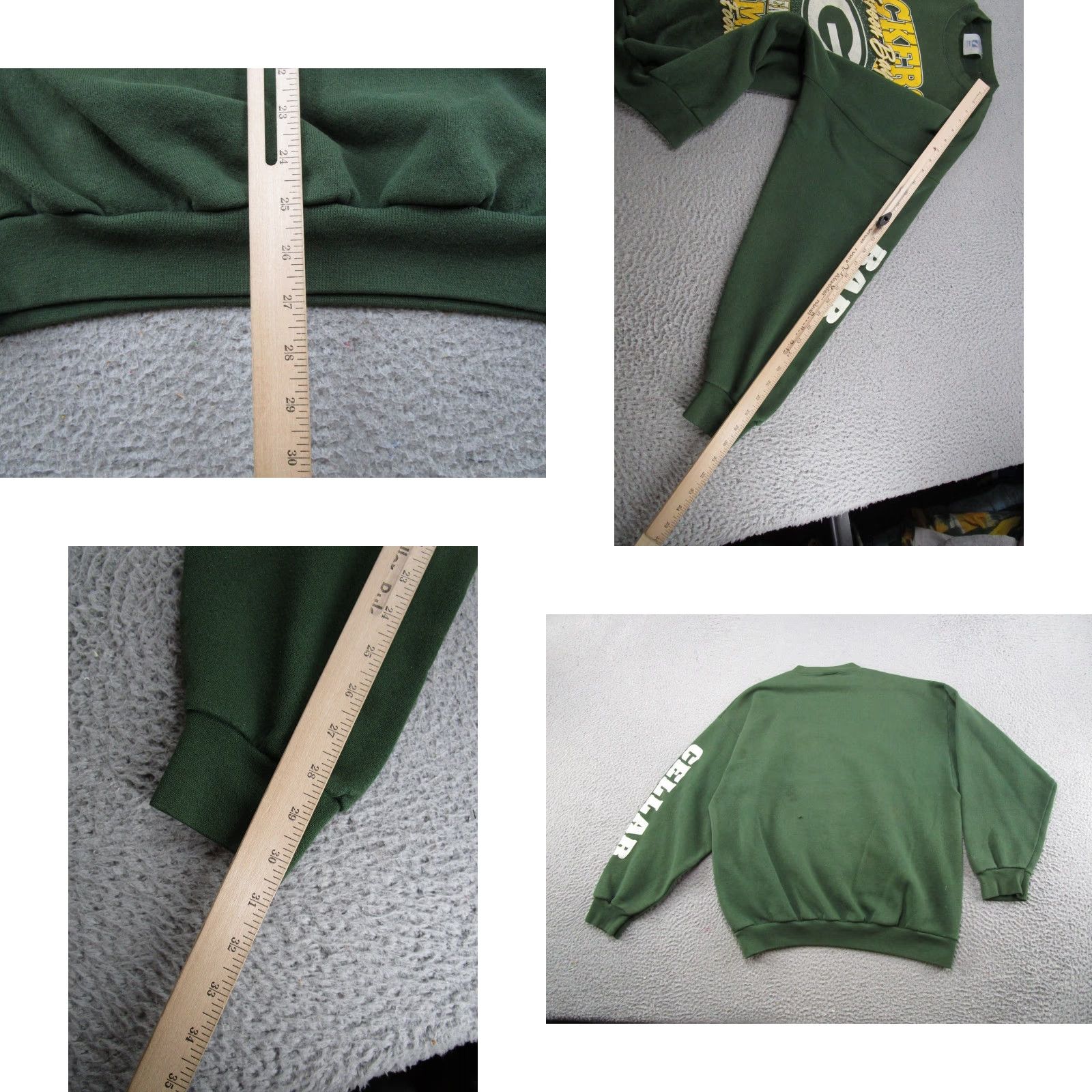 Logo 7 VINTAGE Green Bay Packers NFC Champions Sweatshirt XL Men Crew Neck Pullover Hooded Football All Seasons Defects Read Size US XL / EU 56 / 4 - 8 Thumbnail