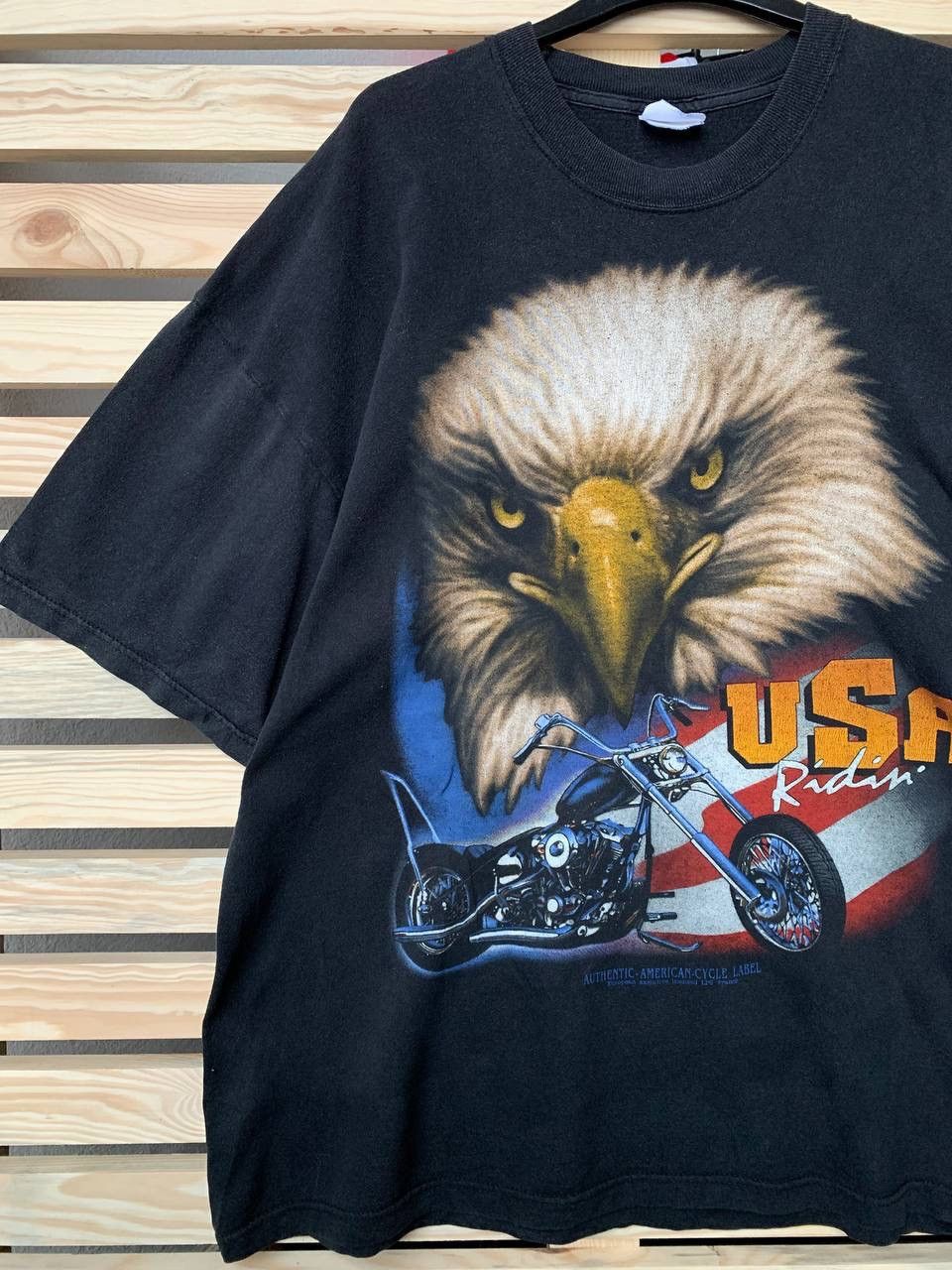 Harley Davidson USA Vintage Harley Davidson style Cycles Racing Over T Shirt Size US XL / EU 56 / 4 - 2 Thumbnail