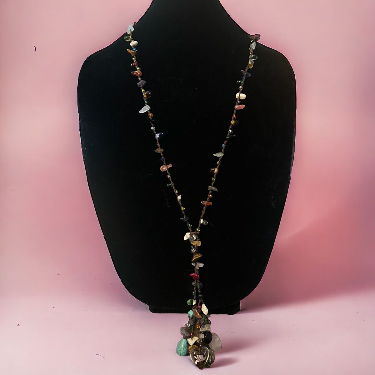 Other Polished semi precious stones knotted necklace Size ONE SIZE - 2 Thumbnail