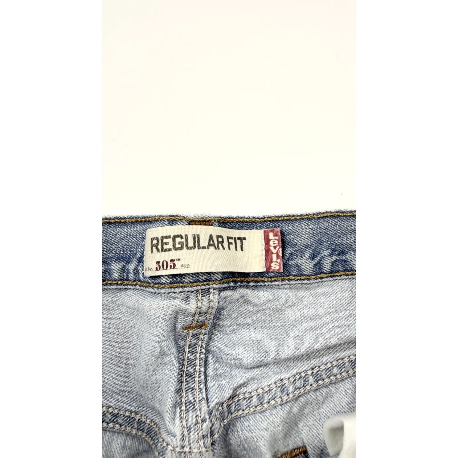 Levi's VINTAGE Levi's 505 Jeans Mens 33x34 Regular Fit Denim Pants Casual Distressed Blue Size US 33 - 5 Thumbnail