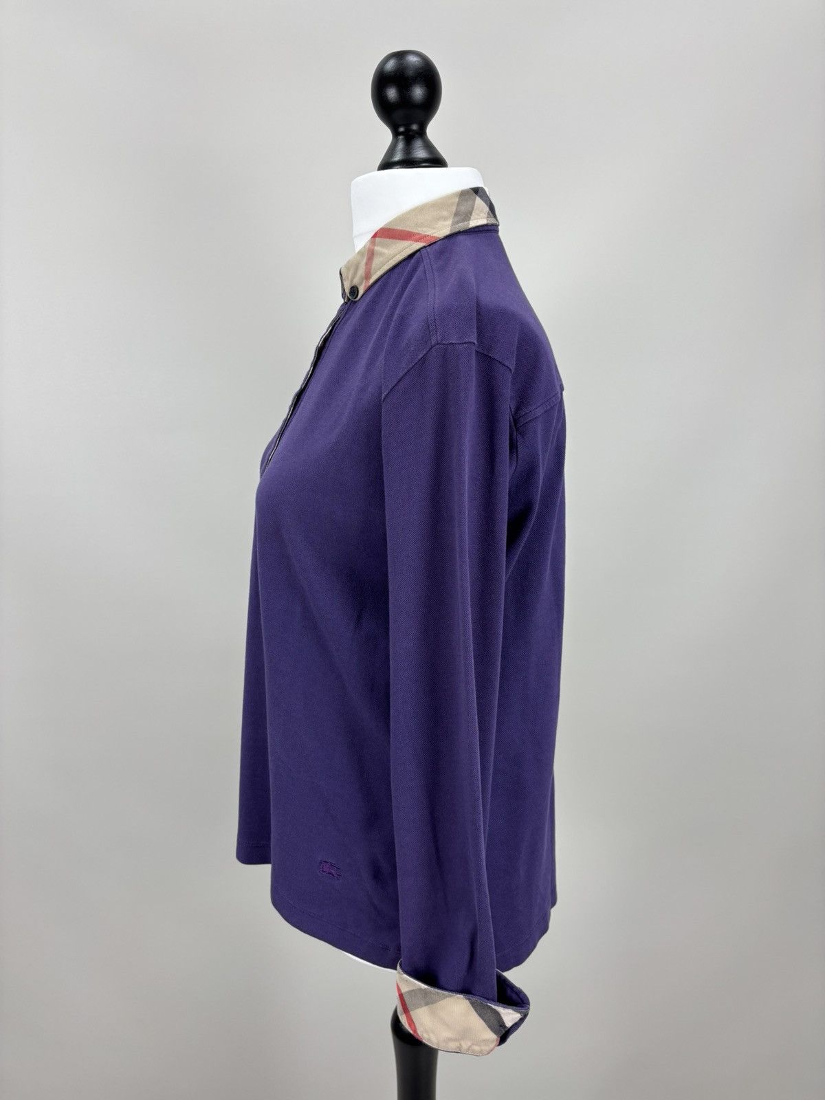 Burberry × Designer Womens long sleeve Burberry London Size M/L Color Purple Size M / US 6-8 / IT 42-44 - 5 Thumbnail