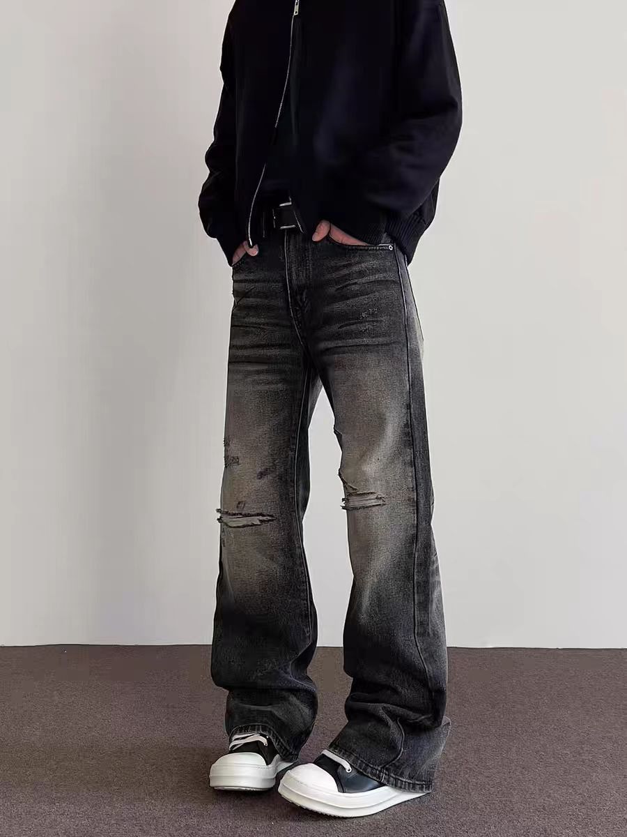 Japanese Brand × Jean High Street Vintage Ripped Black Jeans Size US 34 / EU 50 - 4 Thumbnail