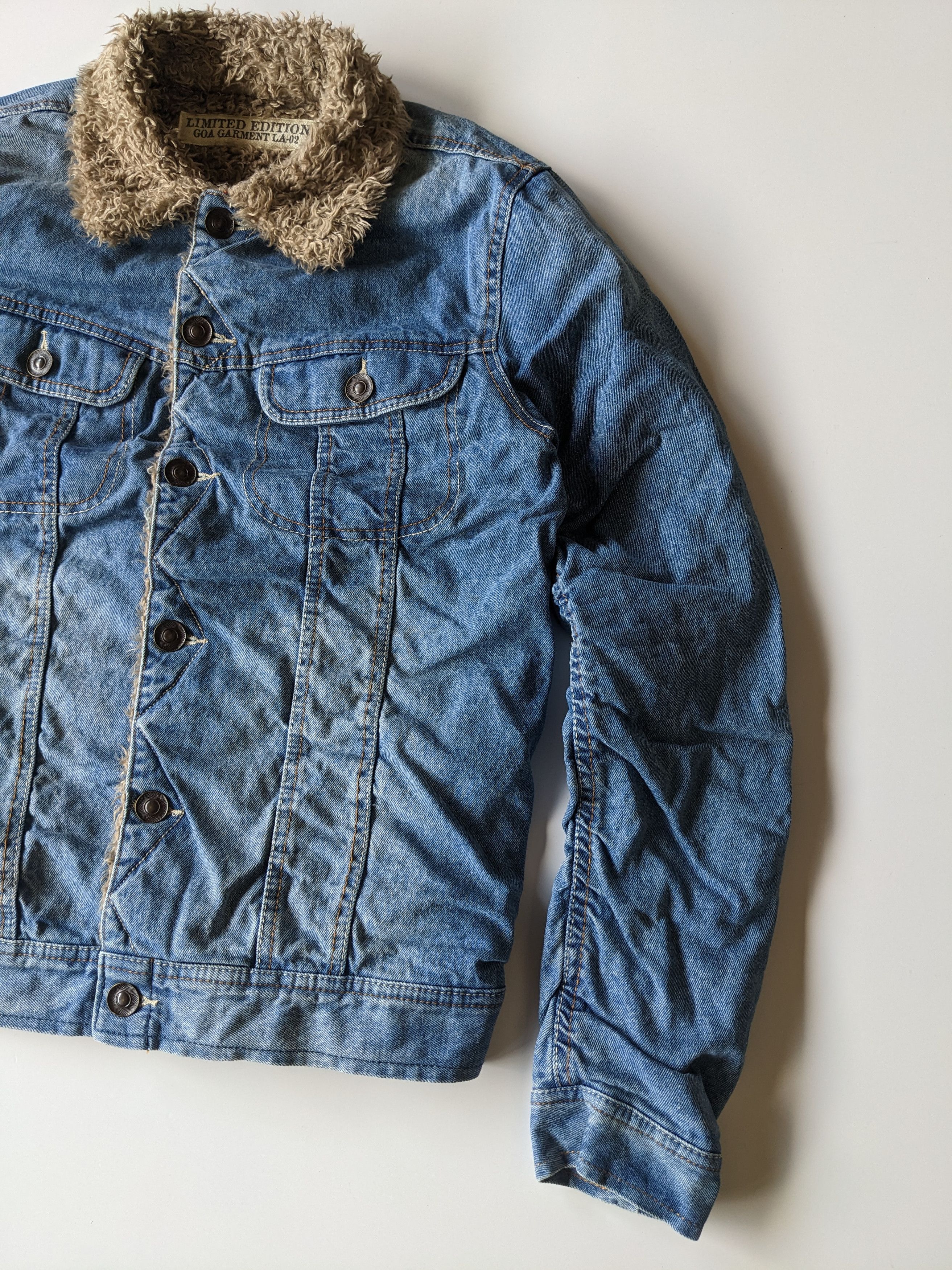 If Six Was Nine × Japanese Brand G.O.A fur denim jacket wrinkle sleeve Size US M / EU 48-50 / 2 - 5 Thumbnail