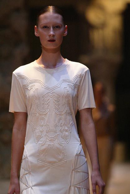 S/S 2003 Runway Issey Miyake Side Lace Zipper Jacket Coat