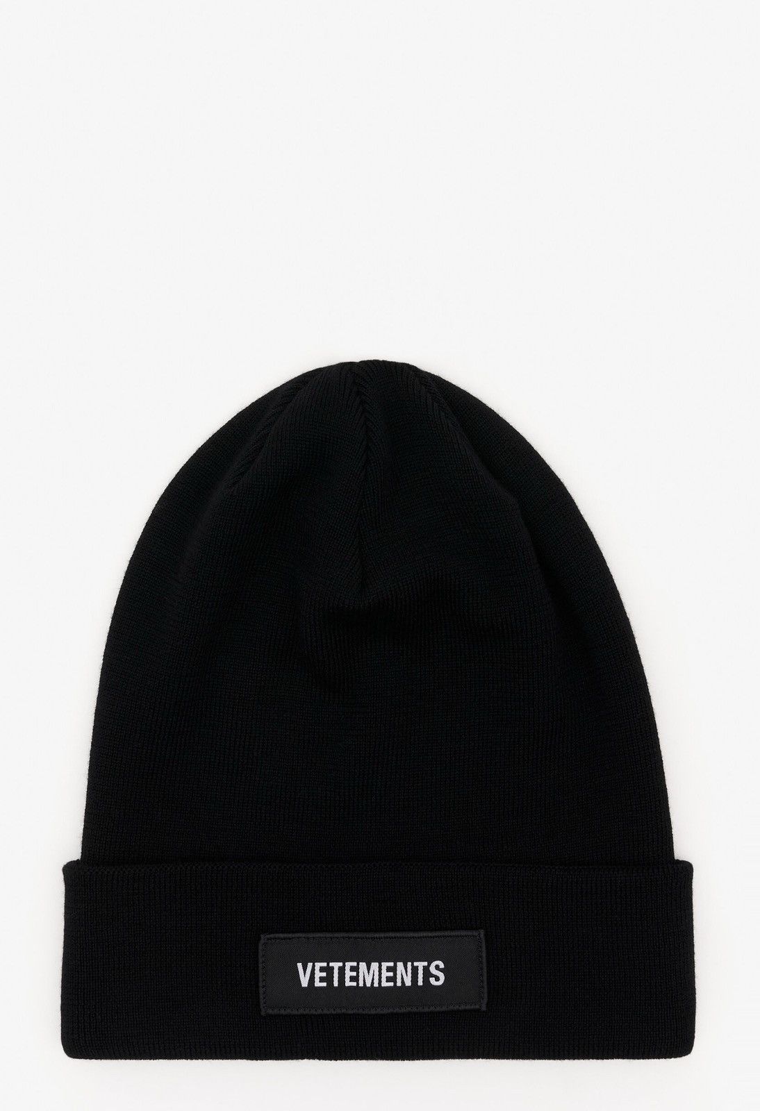 Vetements Last Vetements Logo Black Woolen Beanie Hat Size ONE SIZE - 1 Thumbnail