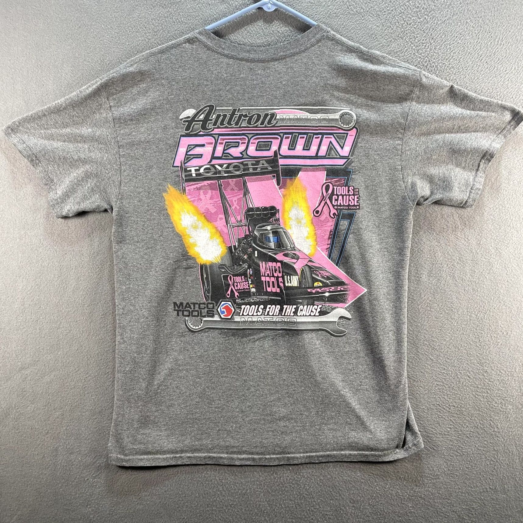 Gildan VINTAGE Antron Brown Shirt Mens Large Gray Tools for the Cause Racing Matco Promo Tee Size US L / EU 52-54 / 3 - 3 Thumbnail