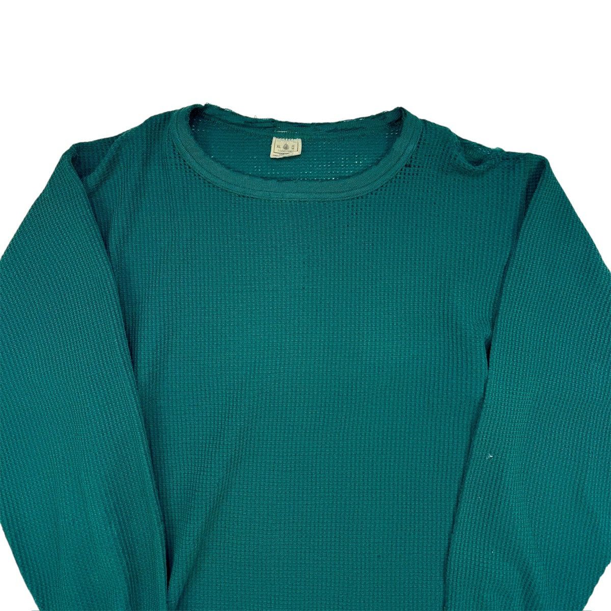 Vintage VINTAGE 70'S THRASHED FADED GREEN THERMAL Size US XL / EU 56 / 4 - 5 Thumbnail