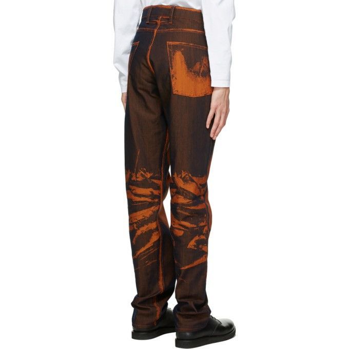 Issey Miyake Issey Miyake Men Orange Slim Triangle Jeans Size US 34 / EU 50 - 5 Thumbnail