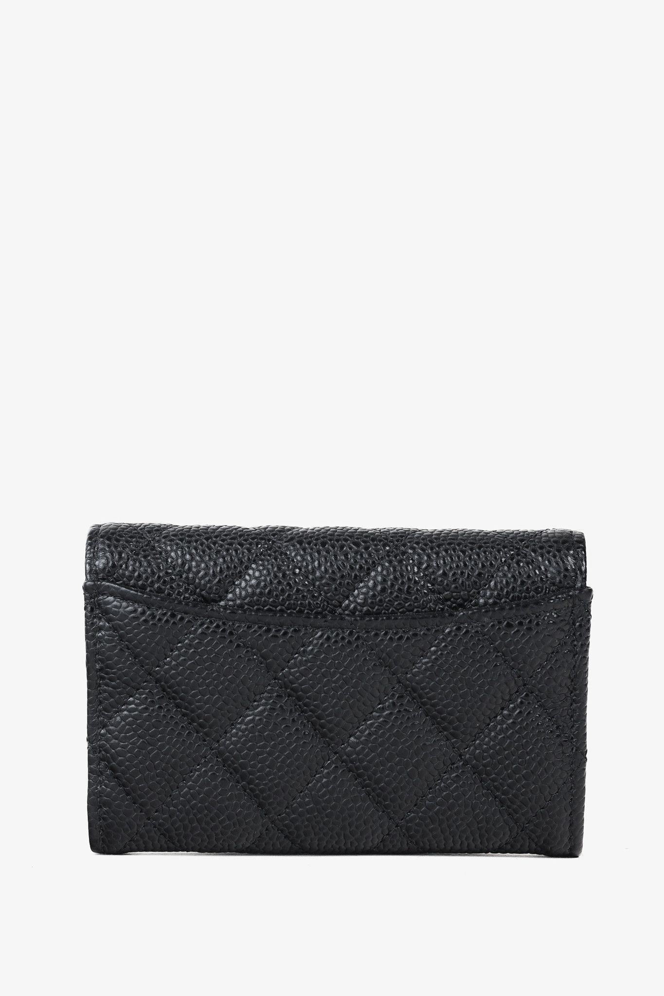 Chanel Chanel Black Caviar Leather Flap Card Holder Wallet Size ONE SIZE - 4 Thumbnail