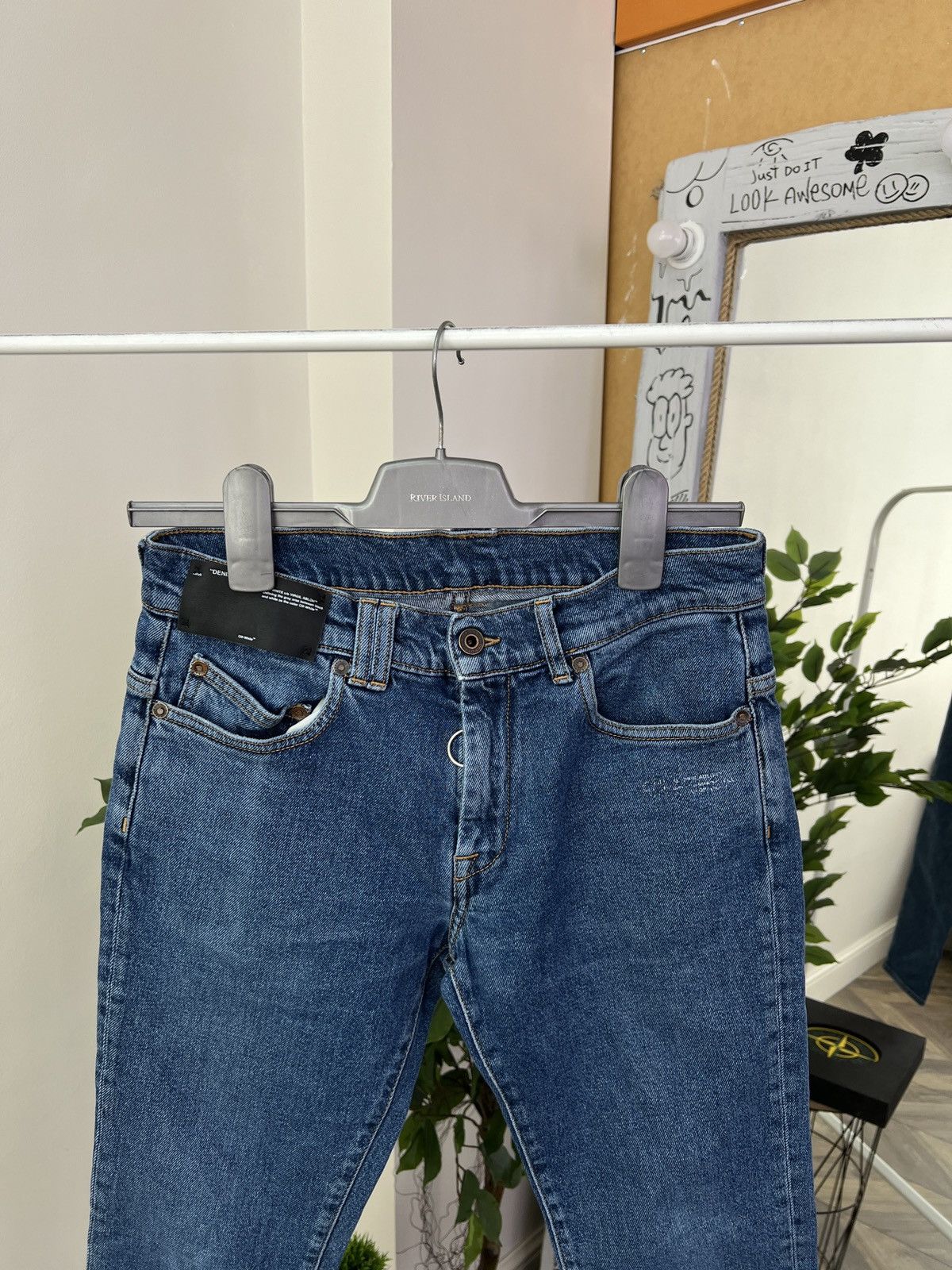 Off-White Vintage Off-White Denim Label Blue Women’s Jeans Size 30" / US 8 / IT 44 - 5 Thumbnail