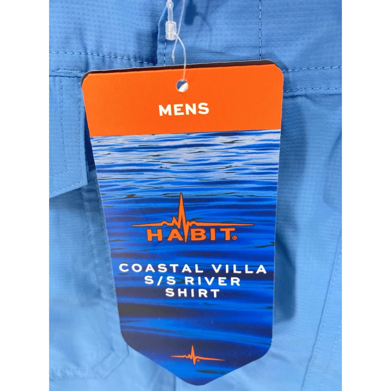 Habitat Habit Coastal Villa River Shirt Men Small Blue Short Sleeve Button Vented NWT Size US S / EU 44-46 / 1 - 4 Thumbnail