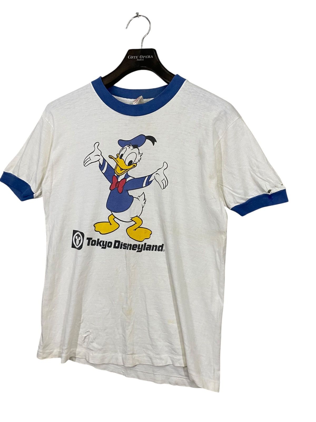 Vintage 80s tokyo disneyland donald duck tshirt ringer