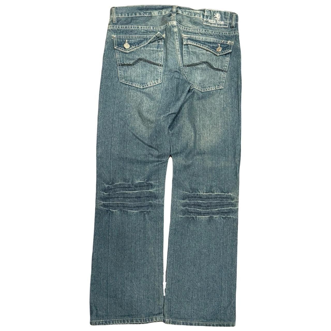 True Religion Y2K Relic Embroidered Flared Faded Wide Leg Jeans Size US 34 / EU 50 - 1 Thumbnail