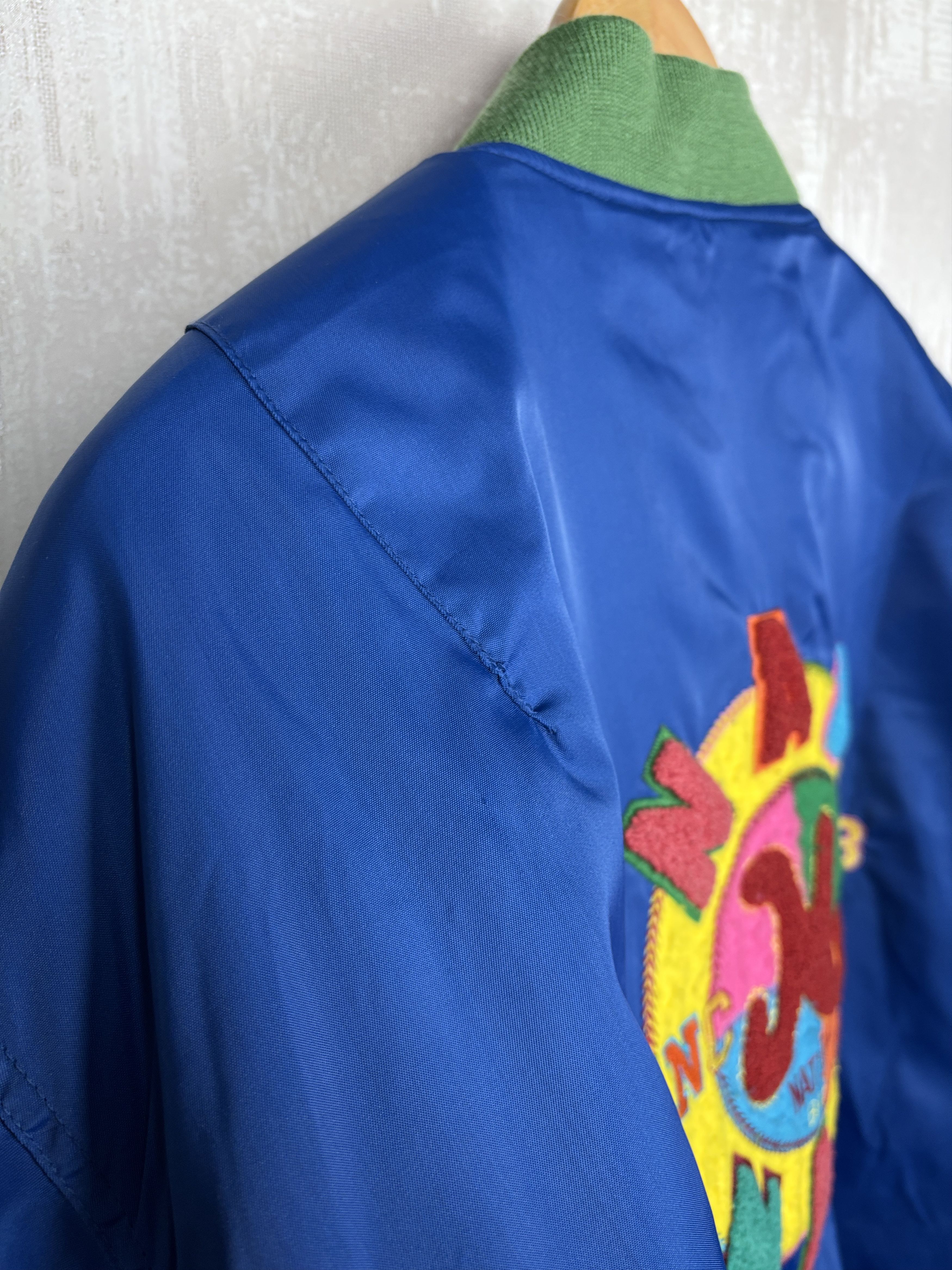 Vintage 90's NAF NAF Vintage Bomber Jacket Size fits to 2XL / 3XL Size US XXL / EU 58 / 5 - 23 Thumbnail