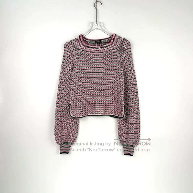 Chanel Chanel Black and pink striped classic logo knitwear sweate Size XS / US 0-2 / IT 36-38 - 3 Thumbnail