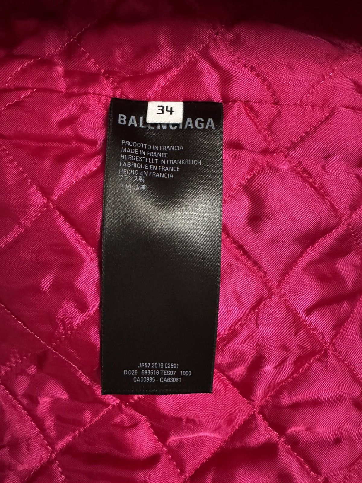 Balenciaga Lamb Leather Red Quilted Zip Up Jacket Size US M / EU 48-50 / 2 - 6 Thumbnail