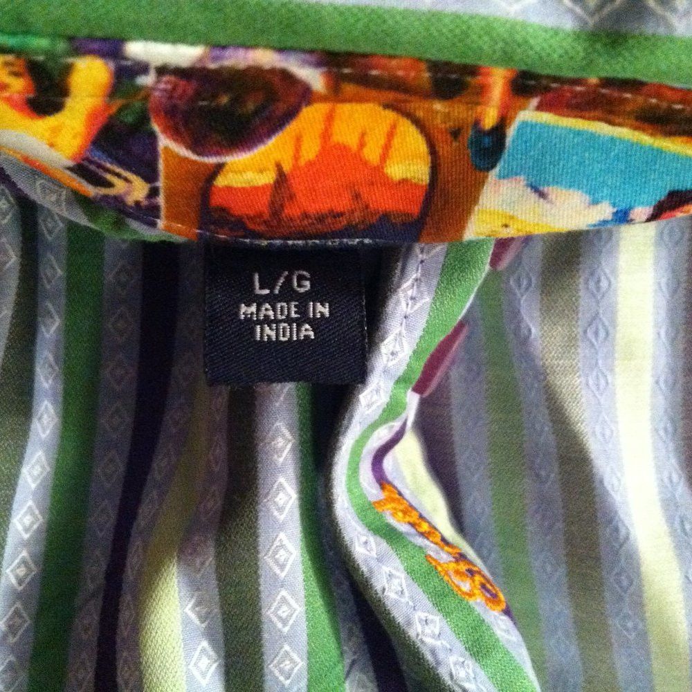 Robert Graham ROBERT GRAHAM MENS NEW MULTICOLOR 100%COTTON CASUAL SHIRT L Size US L / EU 52-54 / 3 - 16 Thumbnail