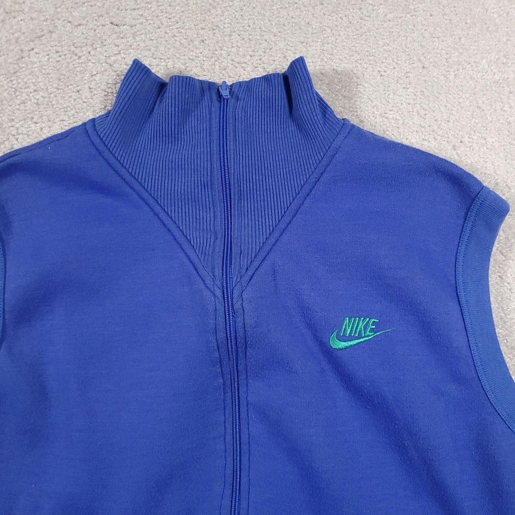 Nike VINTAGE Nike Vest Womens Large Blue Full Zip Sleeveless Retro Swoosh Fleece 90s Style Size L / US 10 / IT 46 - 3 Thumbnail