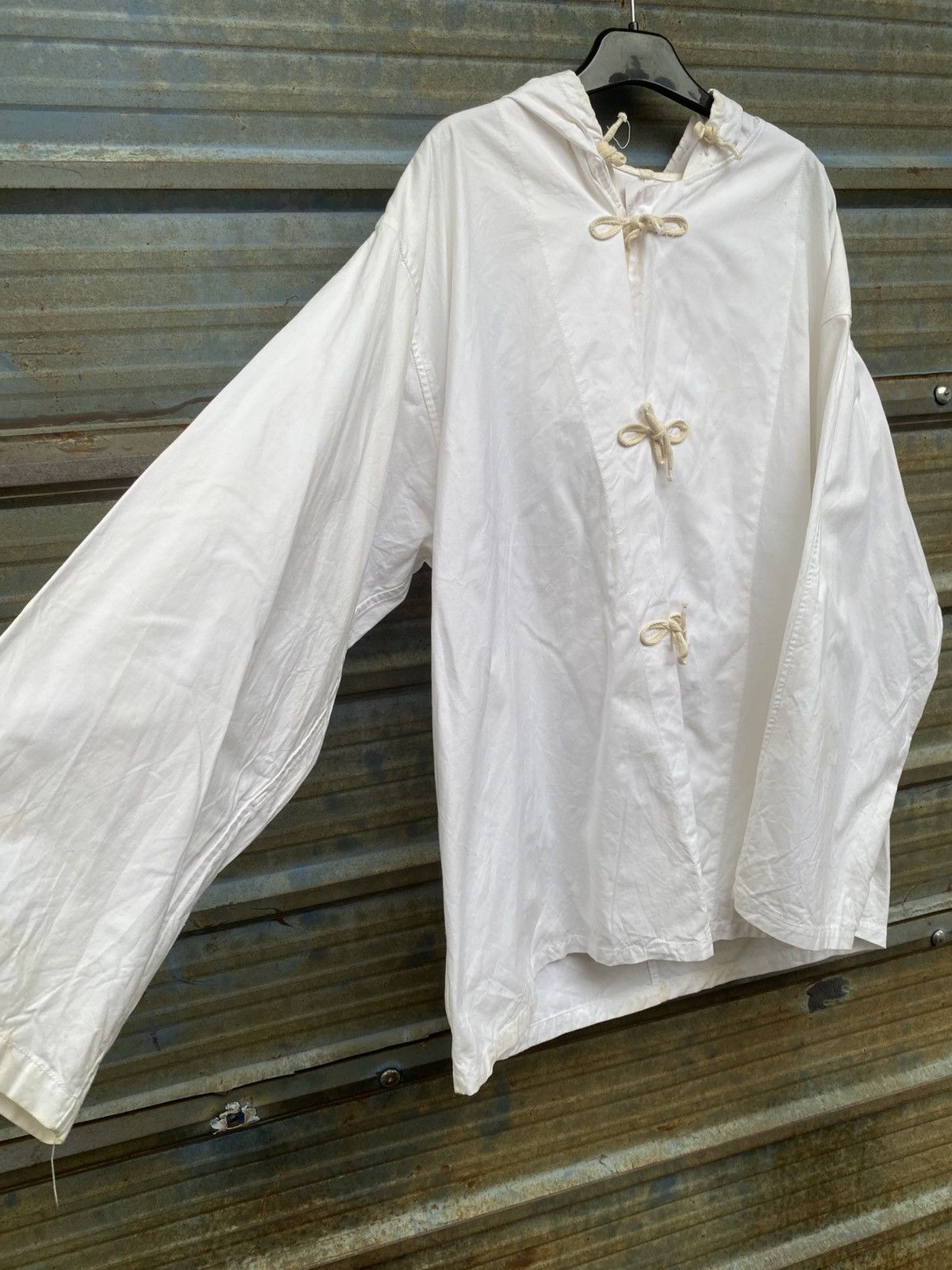 Vintage Vintage 60s Italian Army Snow Camo White Parka Size US L / EU 52-54 / 3 - 3 Thumbnail