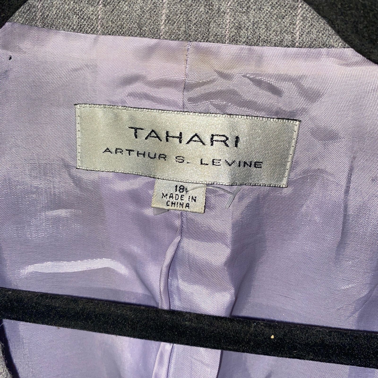 Other Tahari Arthur S Levine Gray Wool 2-Button Blazer Jacket 18 Size XXL / US 16-18 / IT 52-54 - 5 Thumbnail
