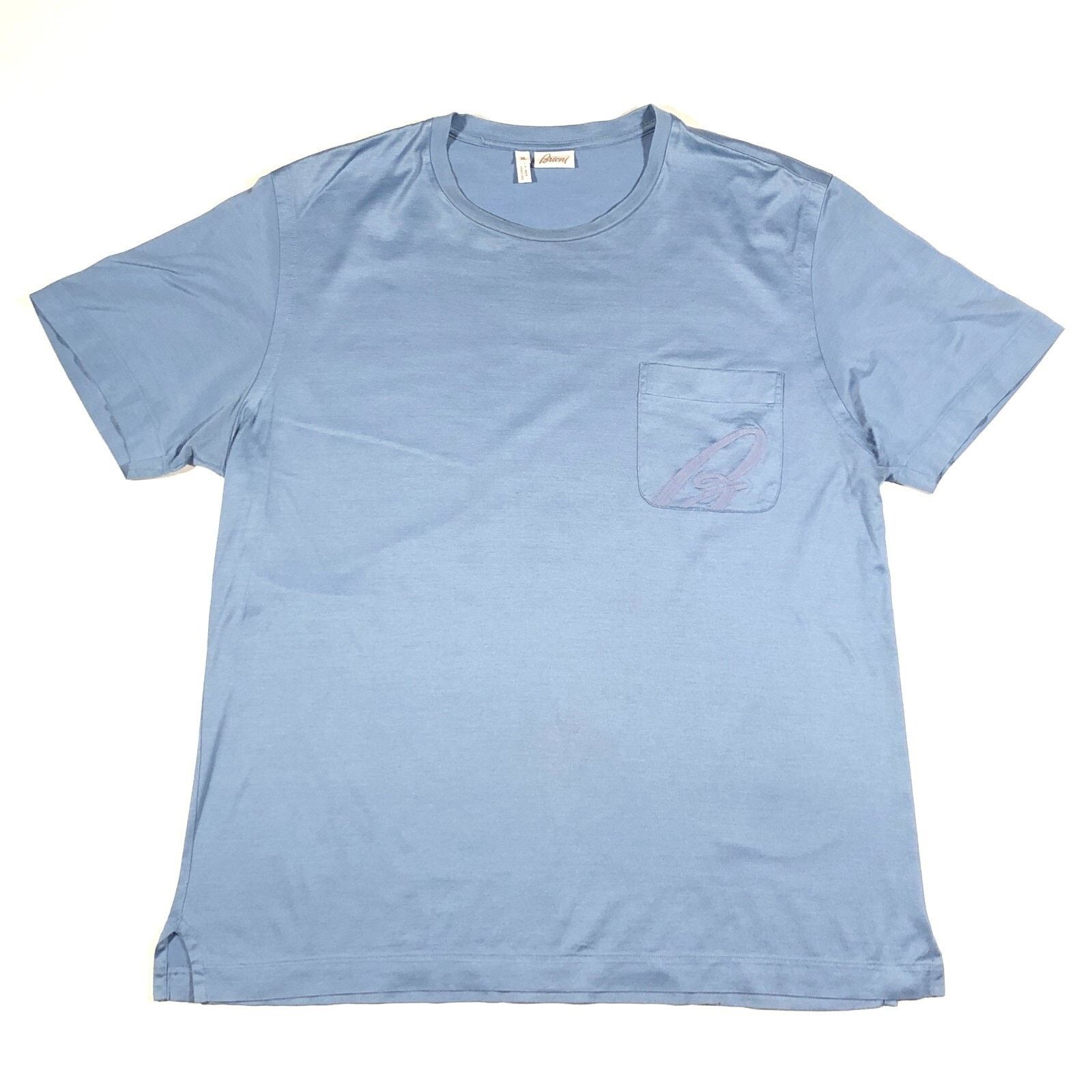 Brioni Brioni Light Blue Pocket Tee T Shirt Soft Cotton Size XL Size US XL / EU 56 / 4 - 1 Thumbnail
