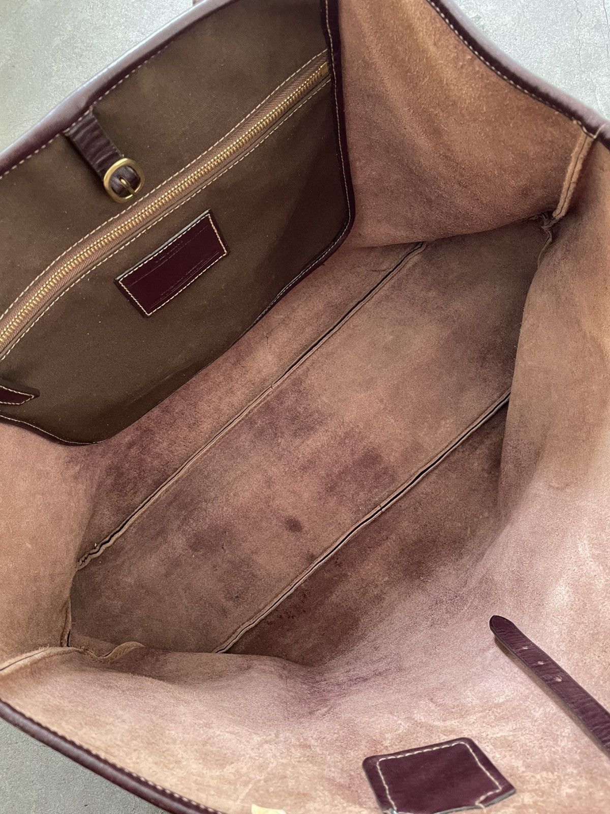 Visvim VISVIM Homer Tote Bag XL FR Made in France Burgundy Size ONE SIZE - 6 Thumbnail