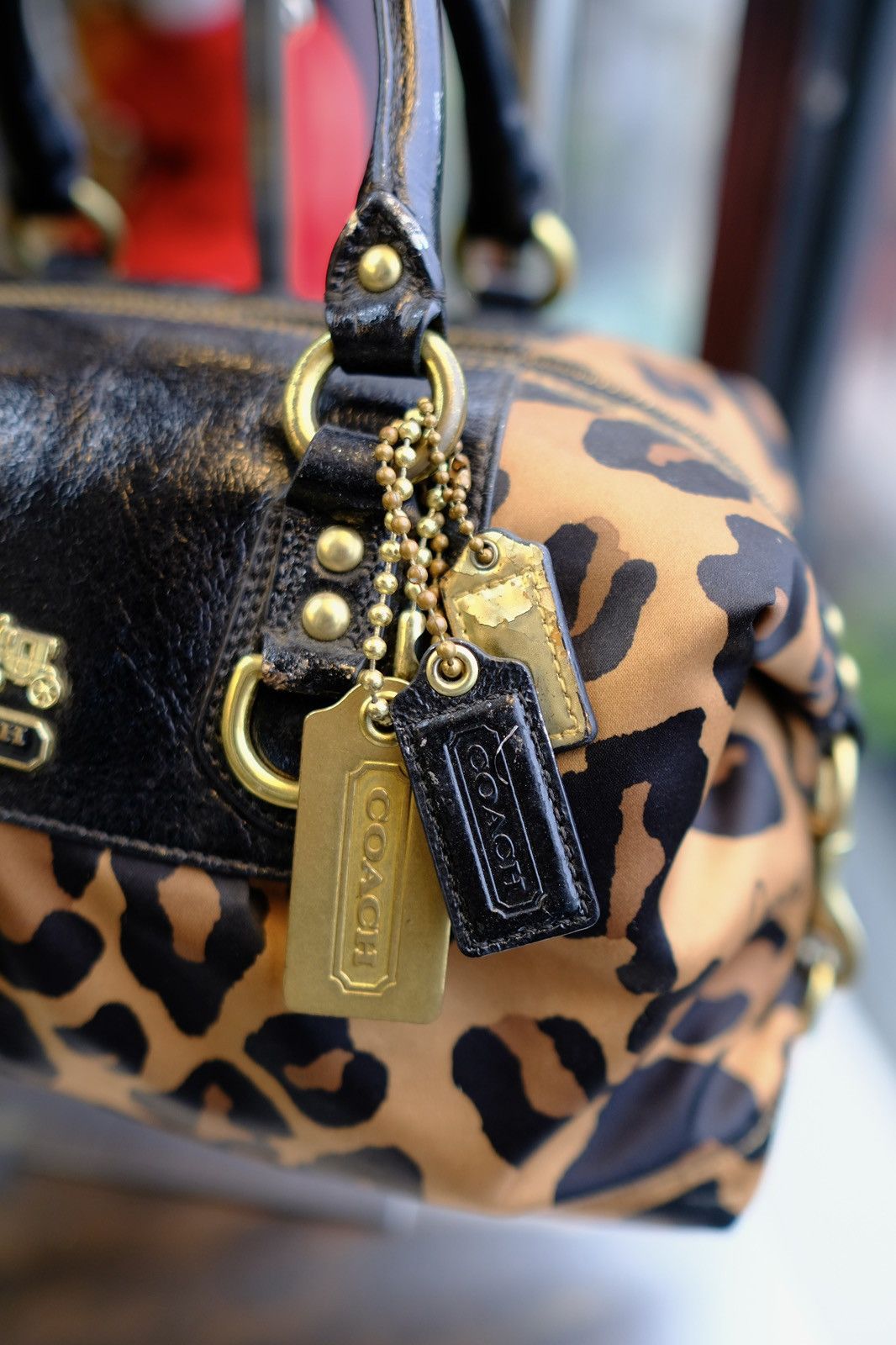 Coach Coach Madison Ocelot Leopard Stachel Hand Bag Size ONE SIZE - 3 Thumbnail