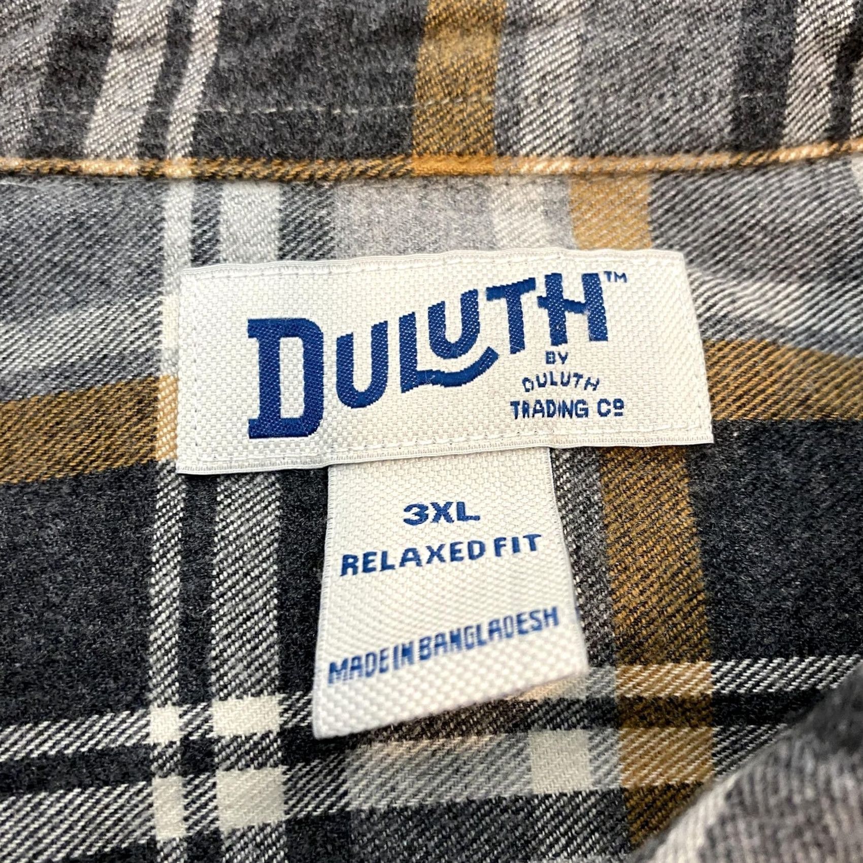 Duluth Trading Company Duluth Trading Co Shirt Mens 3XL Gray Plaid Flannel Long Sleeve Button Front Size US XXL / EU 58 / 5 - 4 Thumbnail