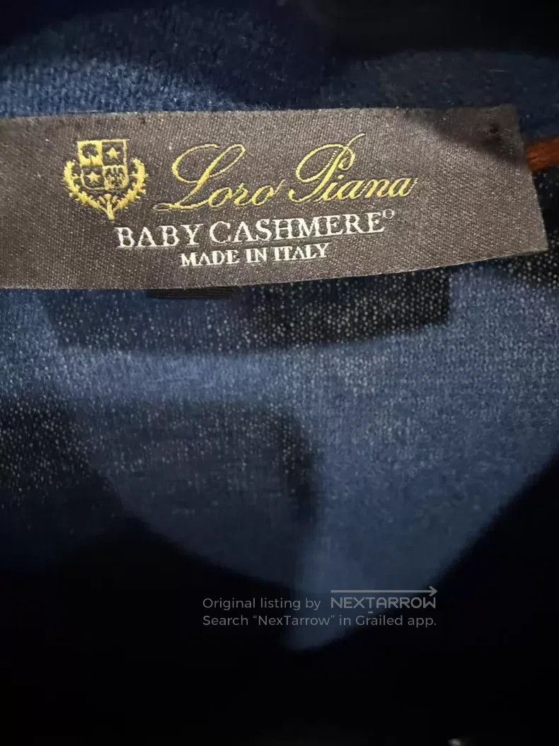 Loro Piana Loro Piana Men's Baby Cashmere Polo Sweater Dark Blue Size US L / EU 52-54 / 3 - 4 Thumbnail