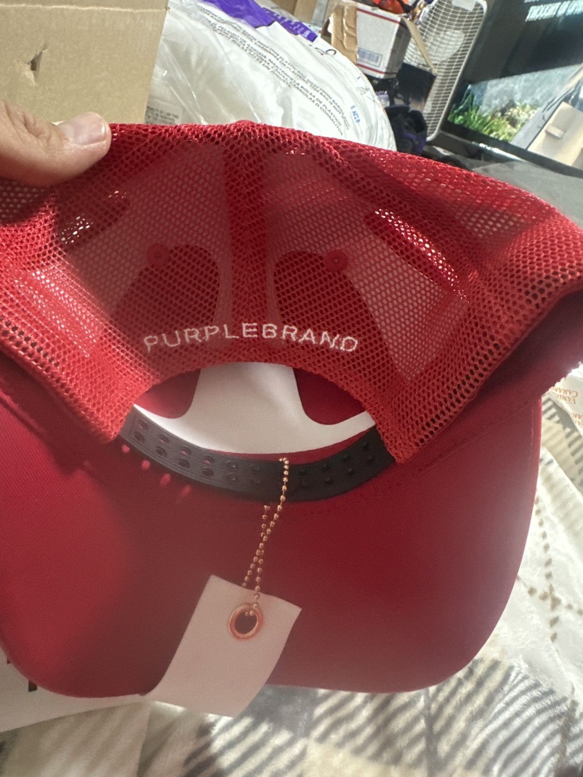Purple Brand red purple brand trucker hat Size ONE SIZE - 2 Thumbnail