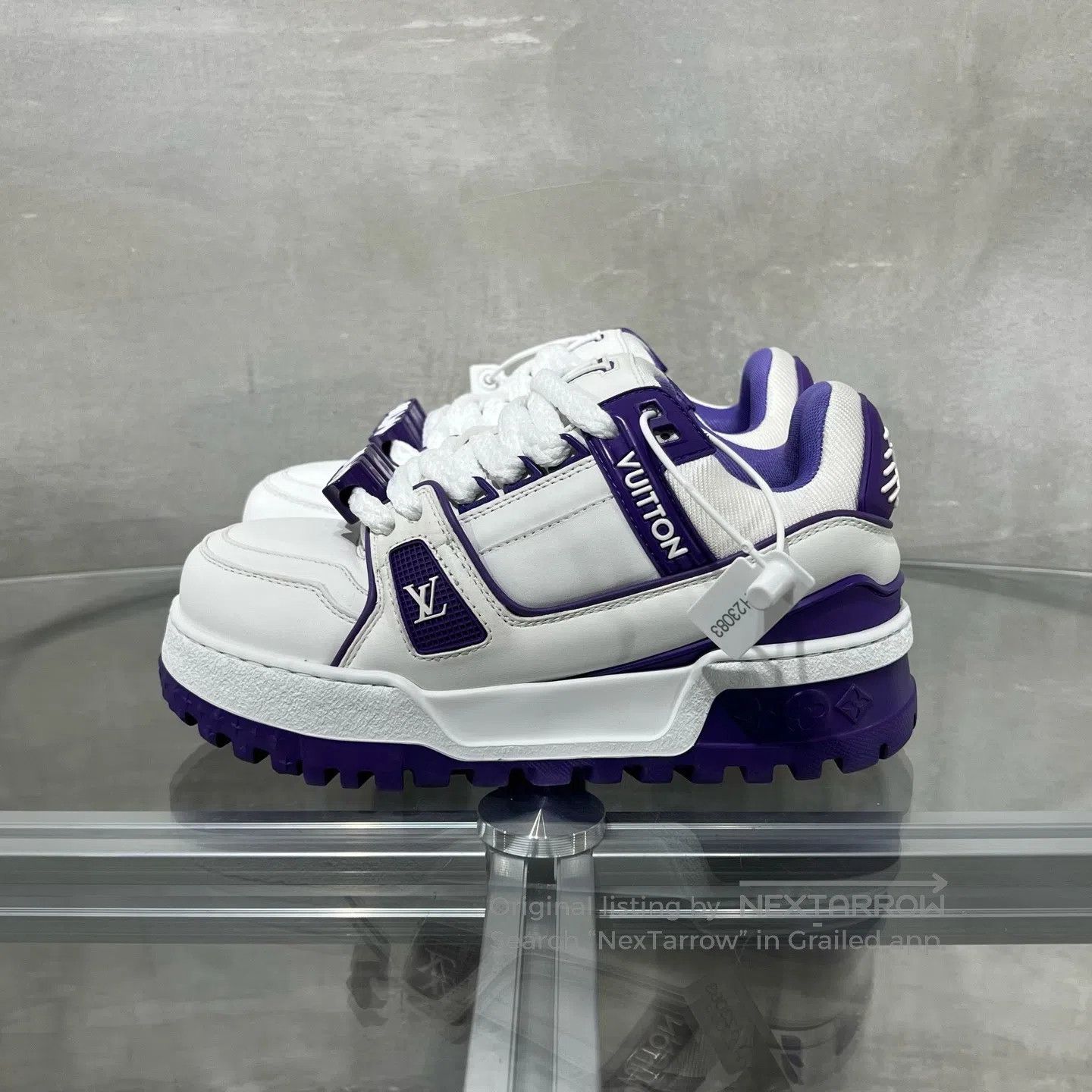 Louis Vuitton Louis Vuitton trainer White Purple Fat Ding shoes Size US 4.5 / IT 34.5 - 3 Thumbnail