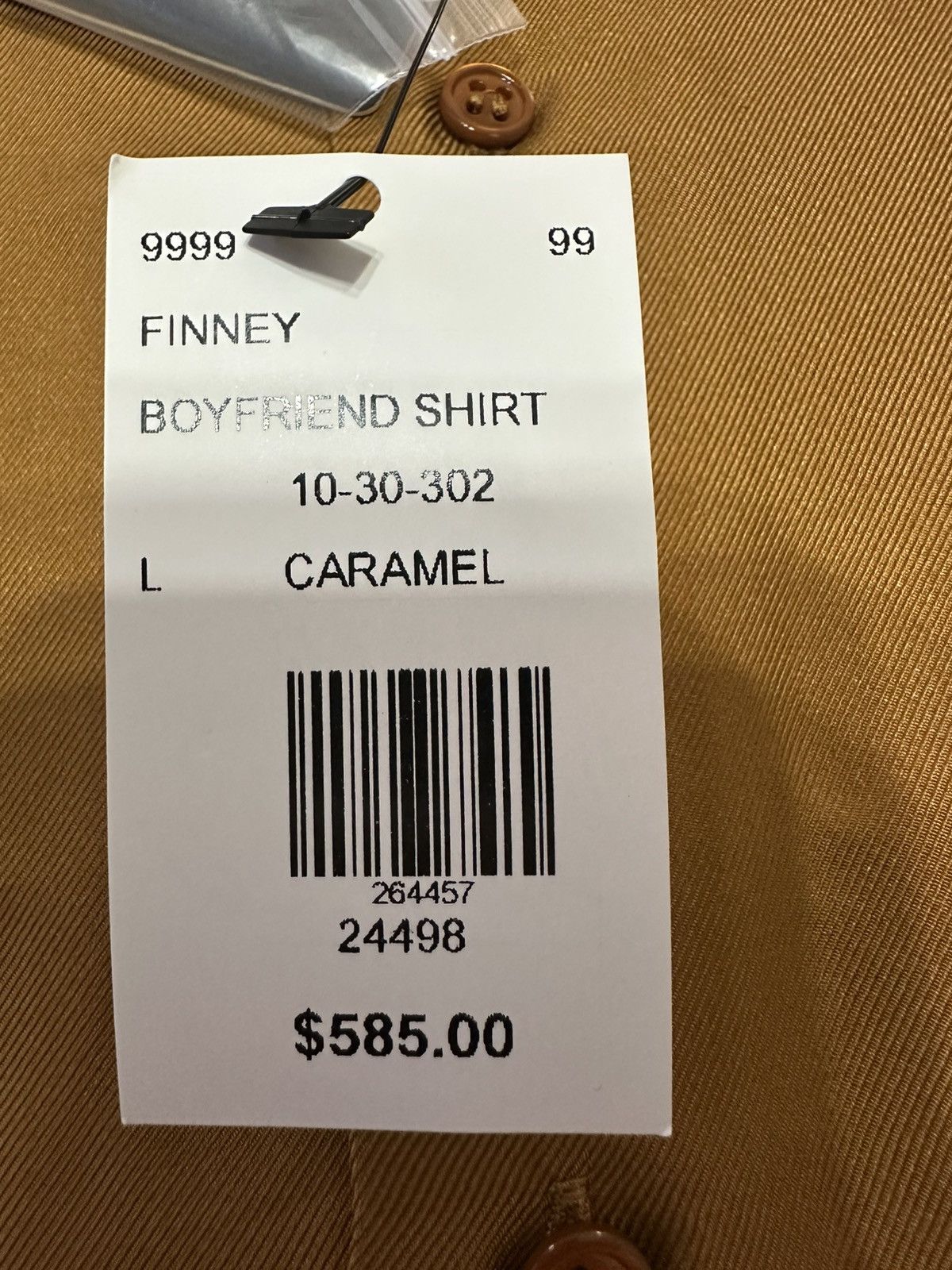 Other FINNEY BOYFRIEND SILK SHIRT CARAMEL Size US L / EU 52-54 / 3 - 6 Thumbnail