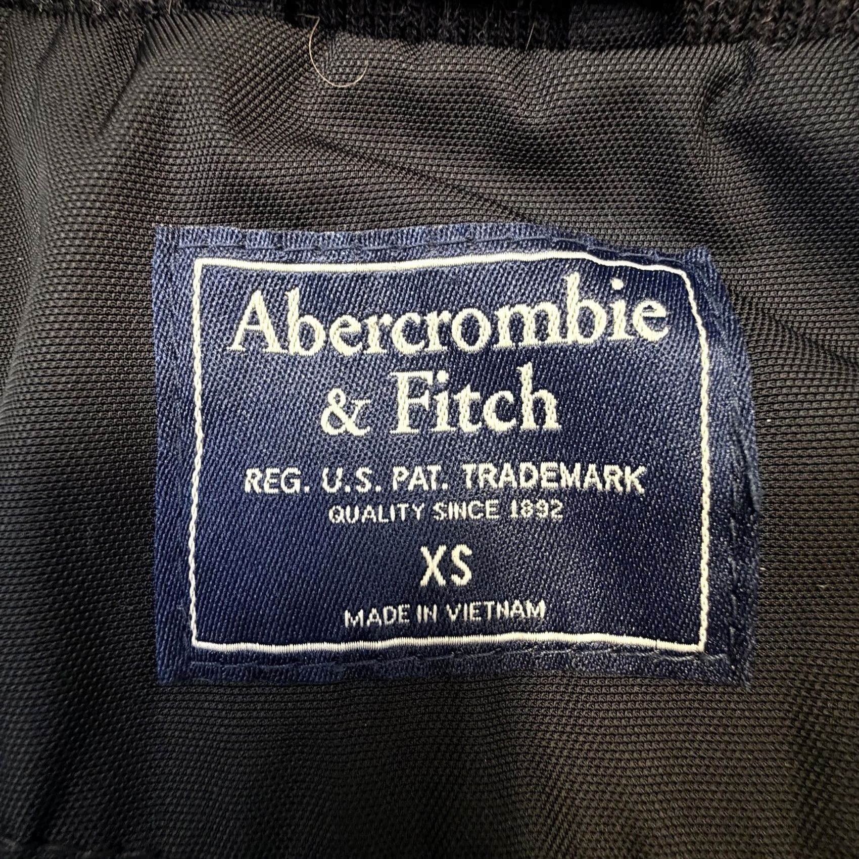 Abercrombie & Fitch Abercrombie & Fitch Jacket Mens XS Black Cotton Lined Windbreaker Zip Pockets Size US XS / EU 42 / 0 - 7 Thumbnail