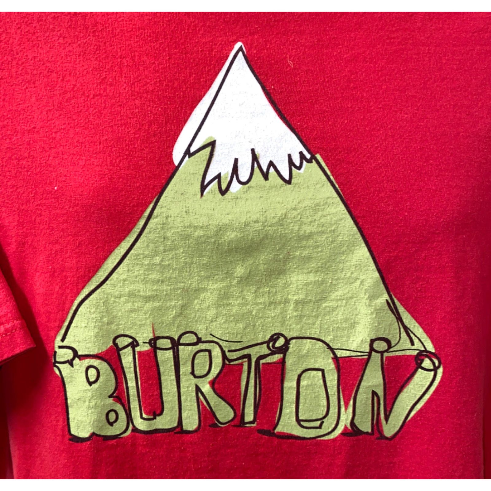 Burton Burton Red Mountain T-Shirt Mens Large Red Short Sleeve 23 In Armpit Band Burton Model Regular Cotton Size US L / EU 52-54 / 3 - 2 Thumbnail