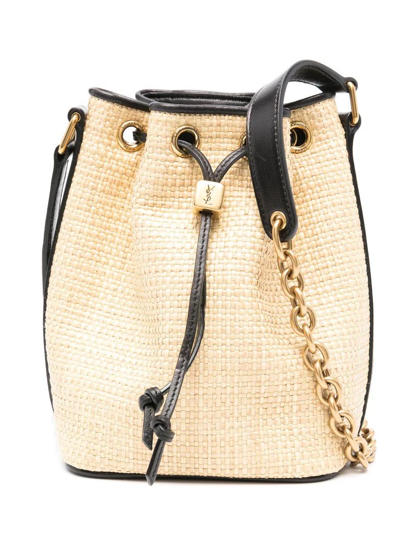 Saint Laurent Paris o1bcso1str0326 Size: OS/Raffia Bucket Bag in Natural/Beige Size ONE SIZE - 1 Thumbnail