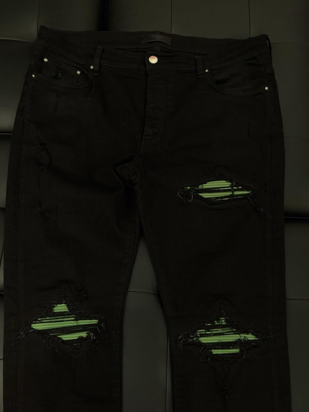 Amiri Size 36 - Amiri Black Green Jeans 100% Authentic Size US 36 / EU 52 - 9 Thumbnail