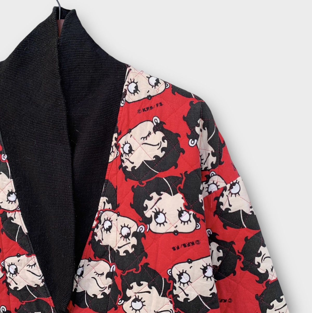 Cartoon Network Betty Boop Shawl Collar Quilted Cardigan Fullprint Size US L / EU 52-54 / 3 - 7 Thumbnail