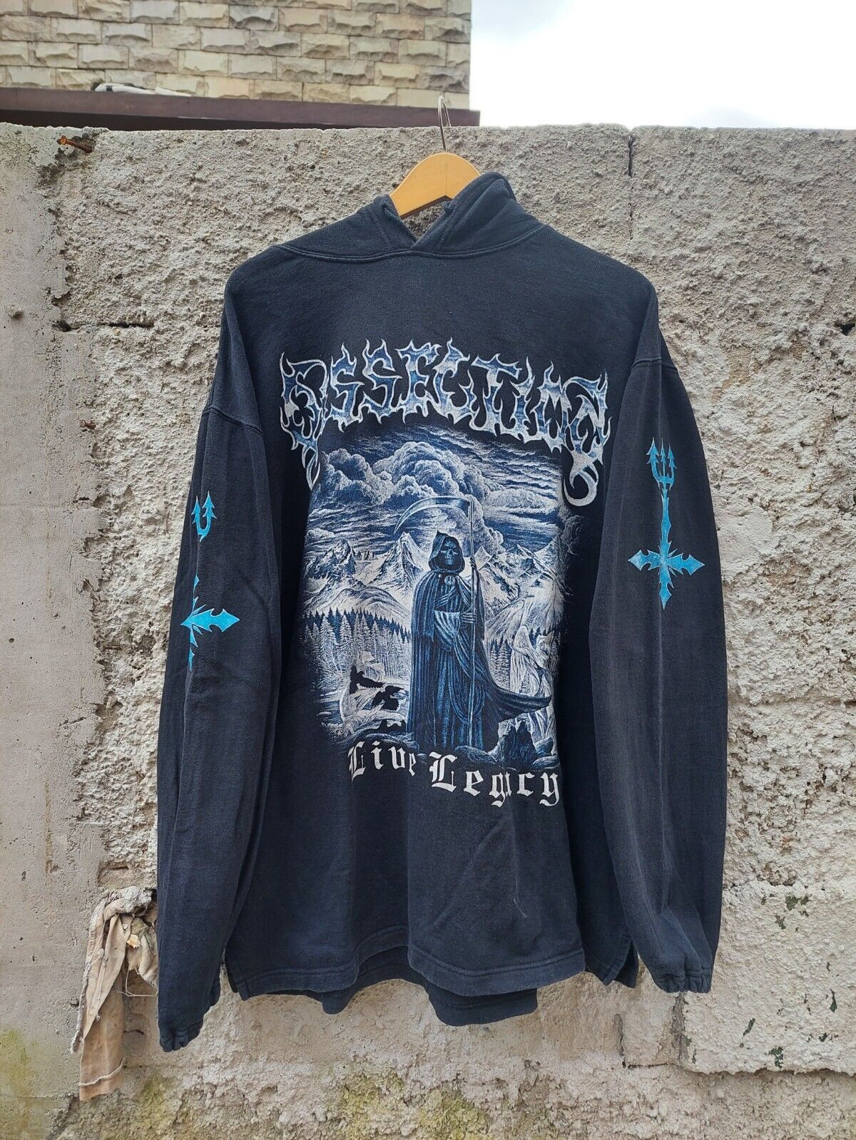 image of Archival Clothing x Band Tees Dissection Live Legacy Hoodie in Black, Men's (Size XL)