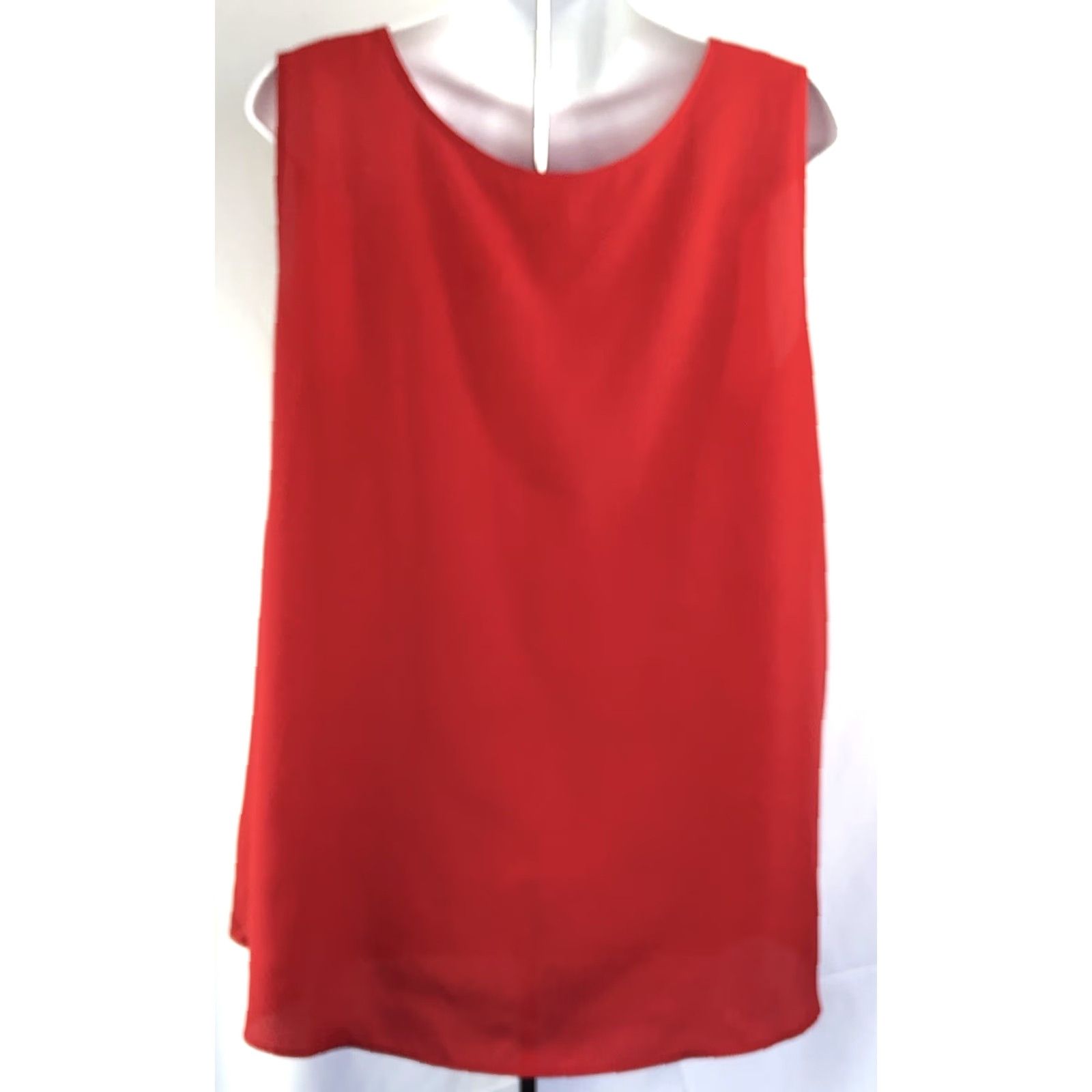 Faded Glory Faded Glory Tank Top Sleeveless Red 20W 2X Scoop Neck Pocket Flowy Valentine Women Shirt Adult Plus Size XS? Size 3XL / US 20-22 - 4 Thumbnail